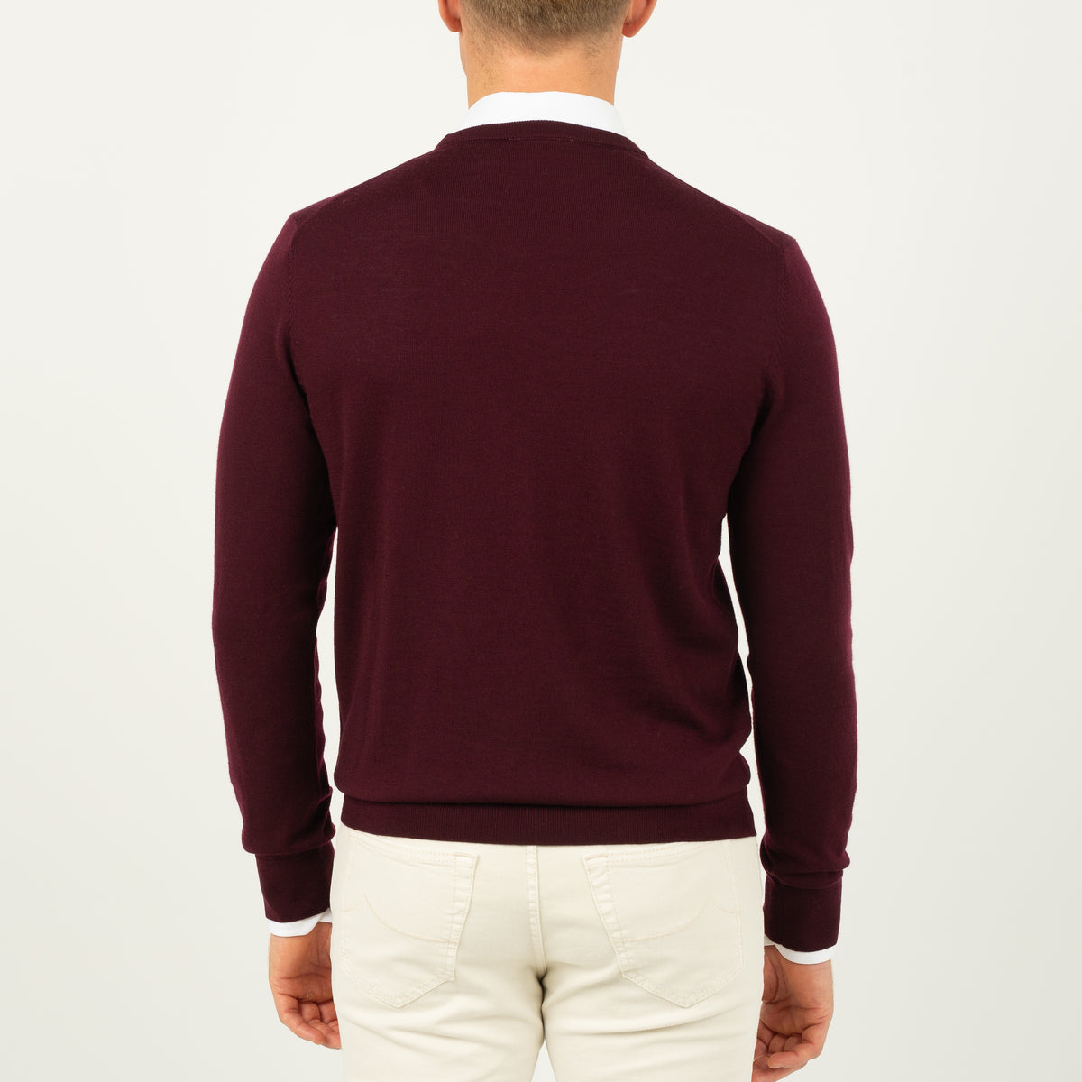 SEVEN DIALS Gebreide Trui Bordeaux Rood | Denley