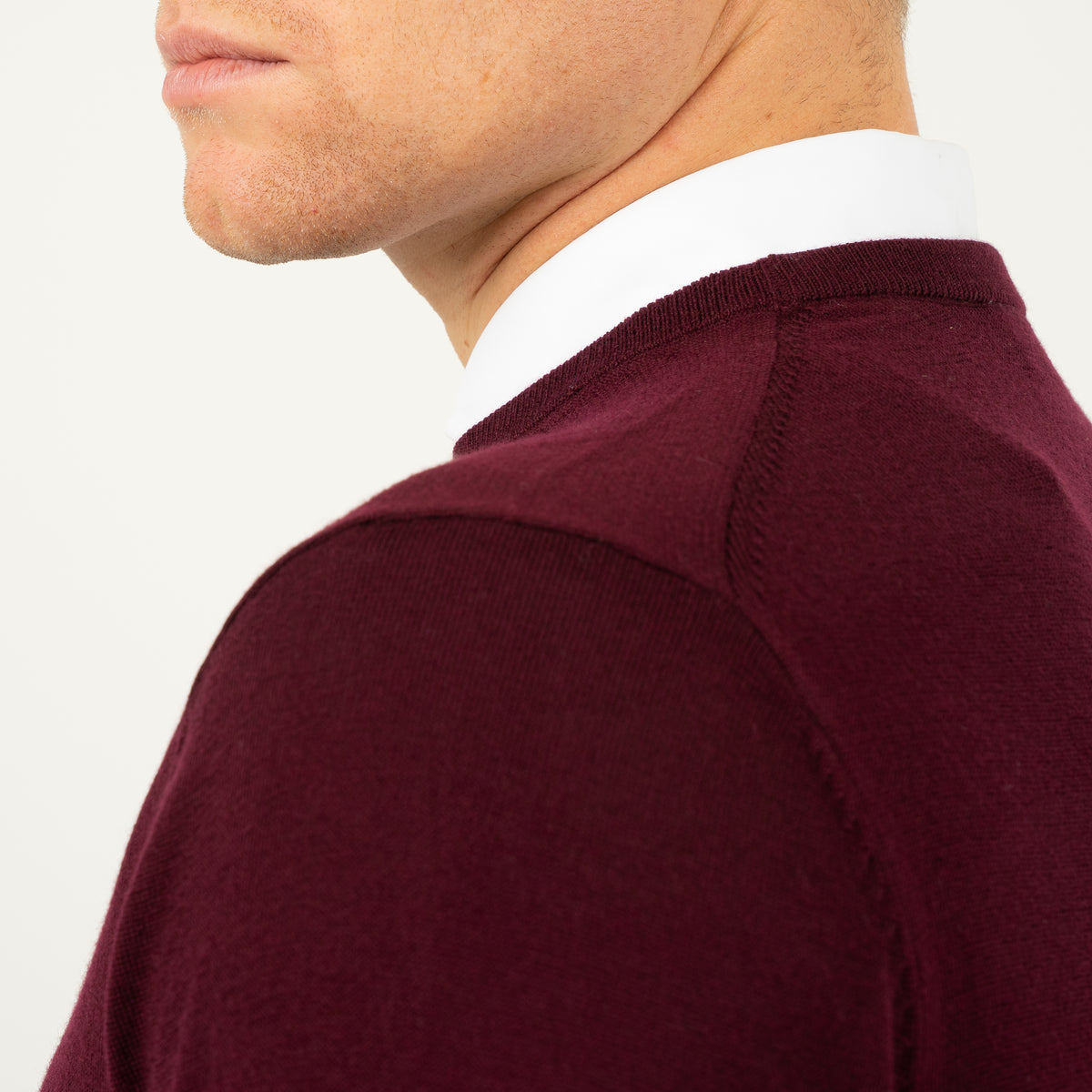 SEVEN DIALS Gebreide Trui Bordeaux Rood | Denley