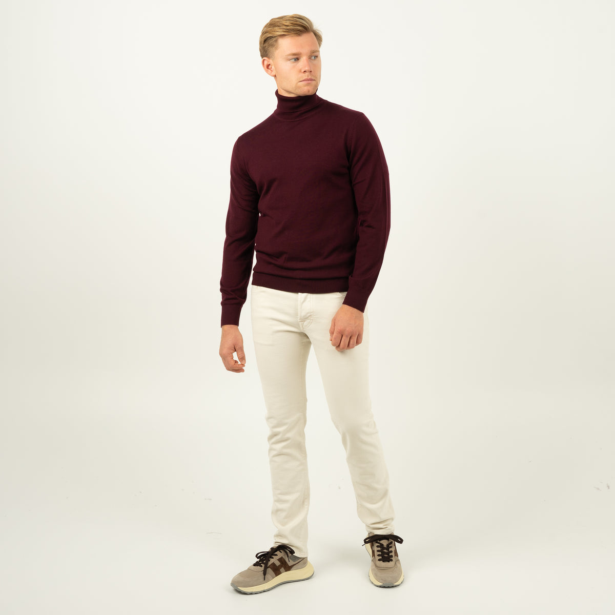 SEVEN DIALS Gebreide Coltrui Bordeauxrood | Shawn