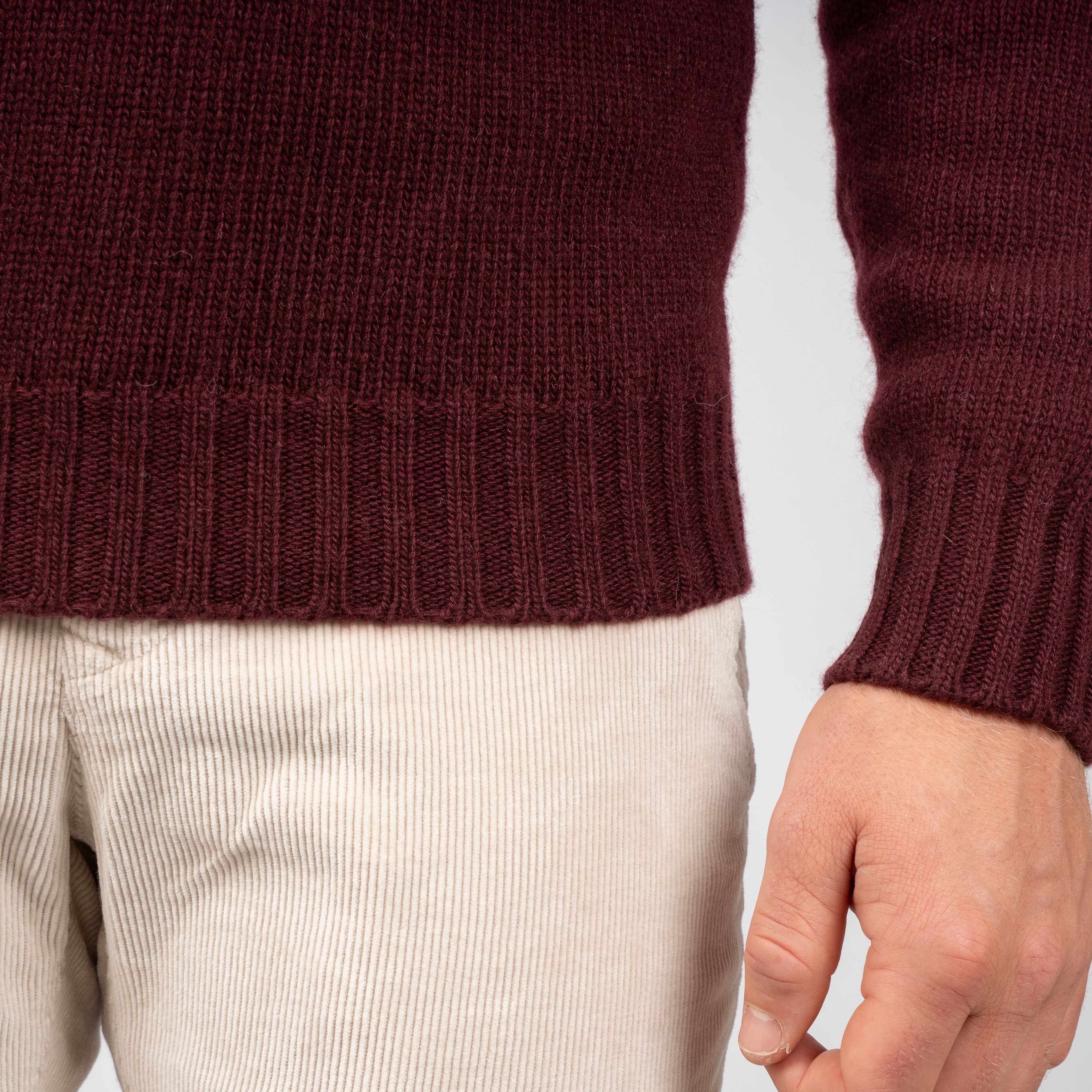 Fedeli Gebreide Turtleneck Trui Bordeaux Rood | Onda