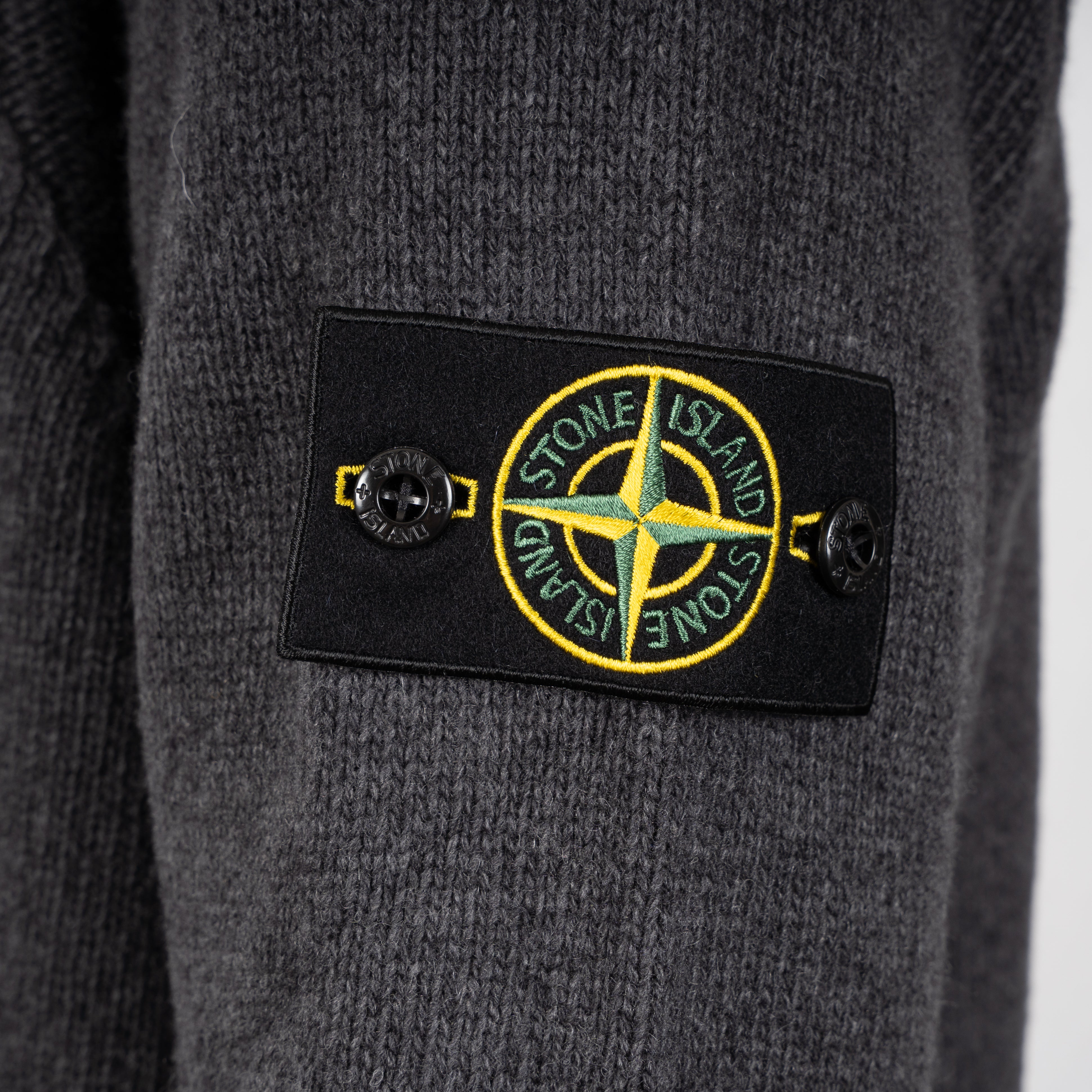 Stone Island Gebreid Vest Grijs | Lambswool