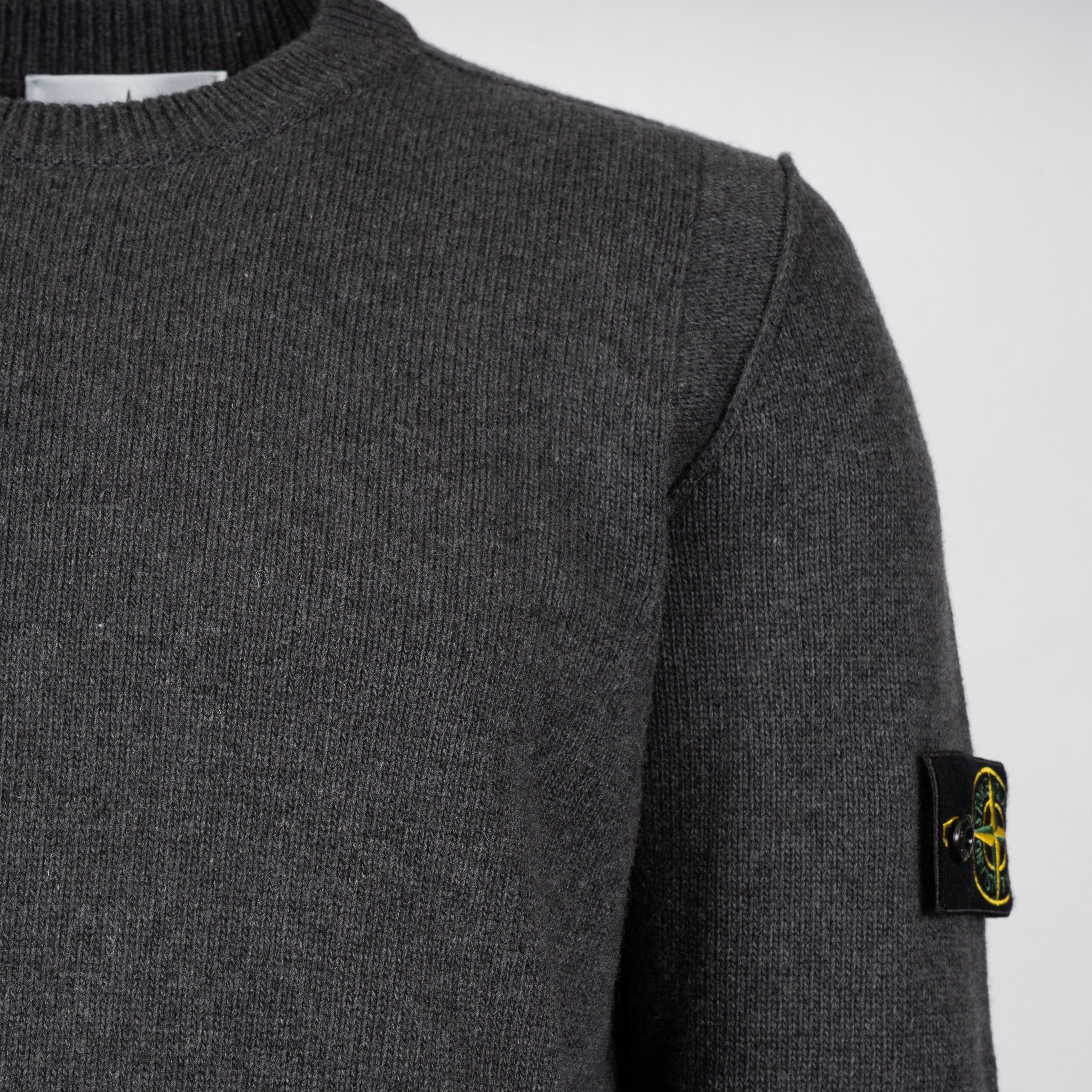 Stone Island Gebreide Trui Donkergrijs | Lambswool