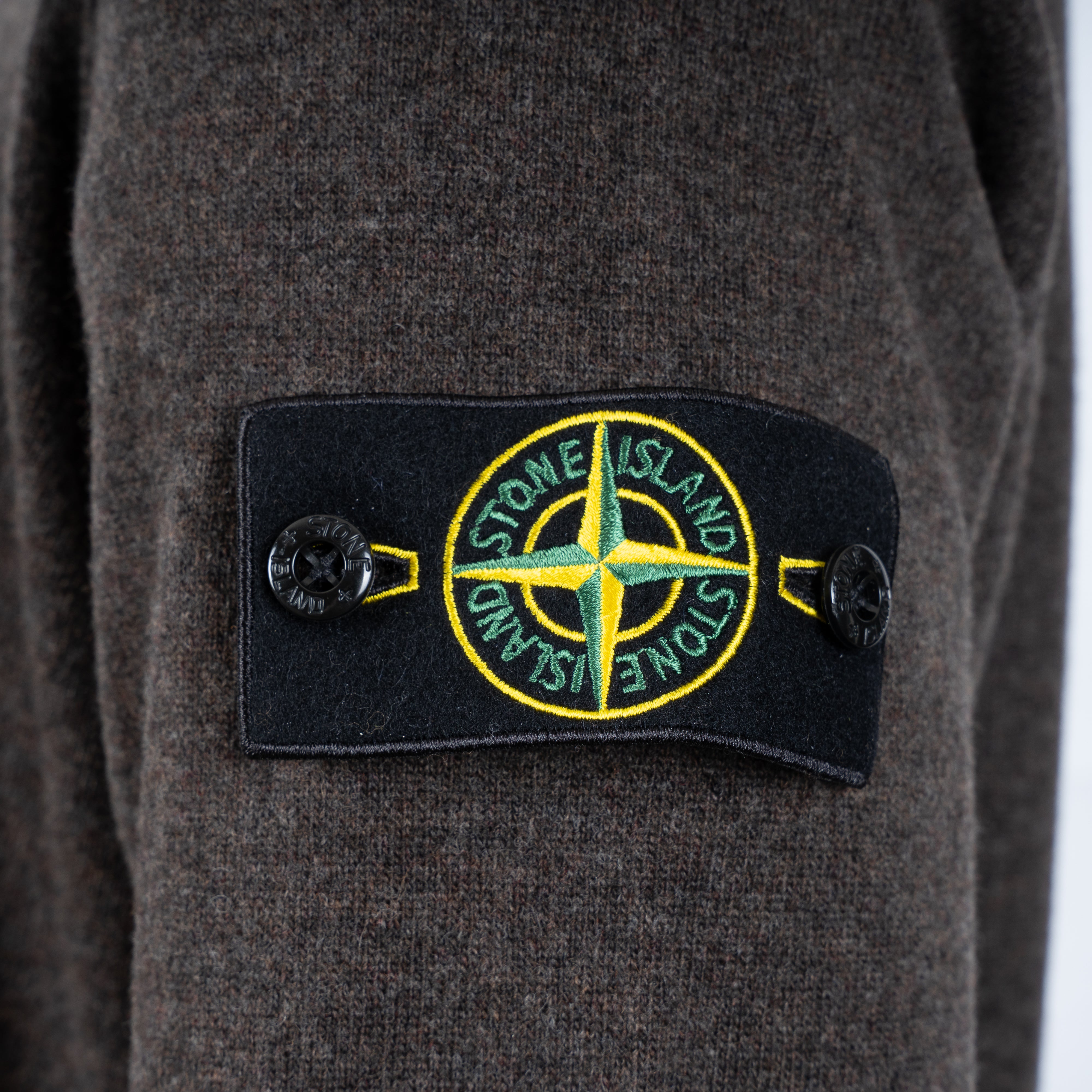 Stone Island Gebreid Vest Bruin | Soft Organic Cotton