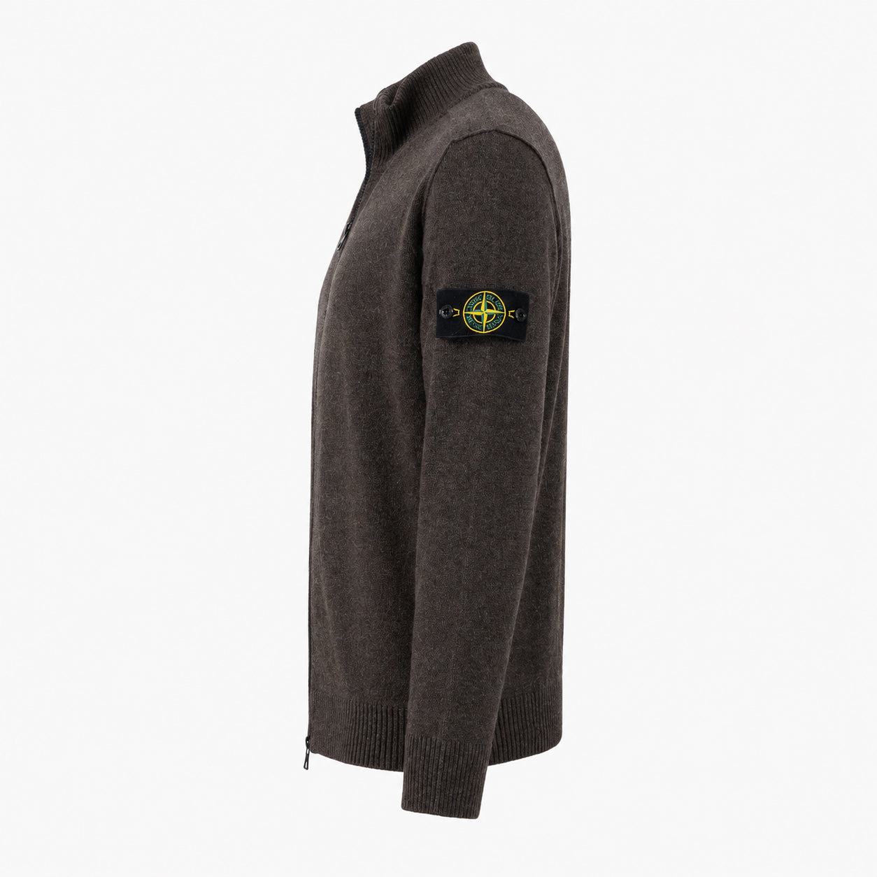 Stone Island Gebreid Vest Bruin | Soft Organic Cotton