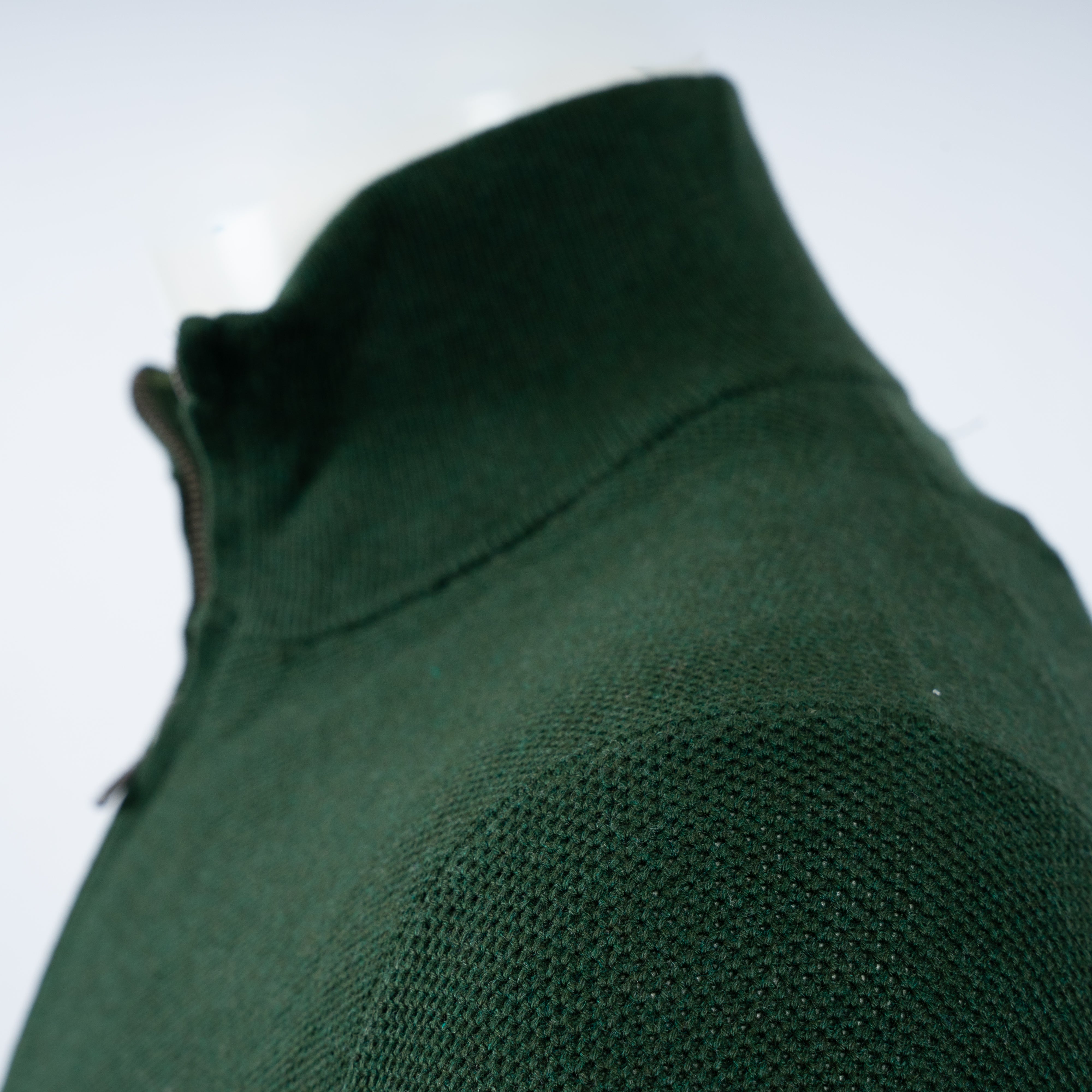 Ralph Lauren Gebreide Trui met Rits Donkergroen | Mesh-Knit Cotton