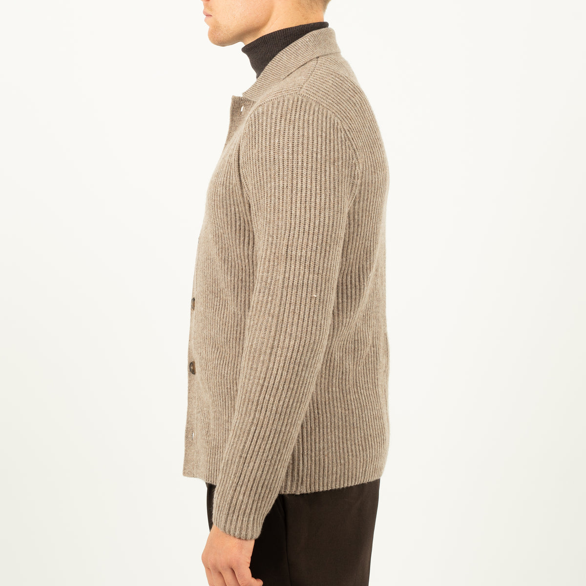 SEVEN DIALS Gebreid Vest met Knopen Taupe | Boston