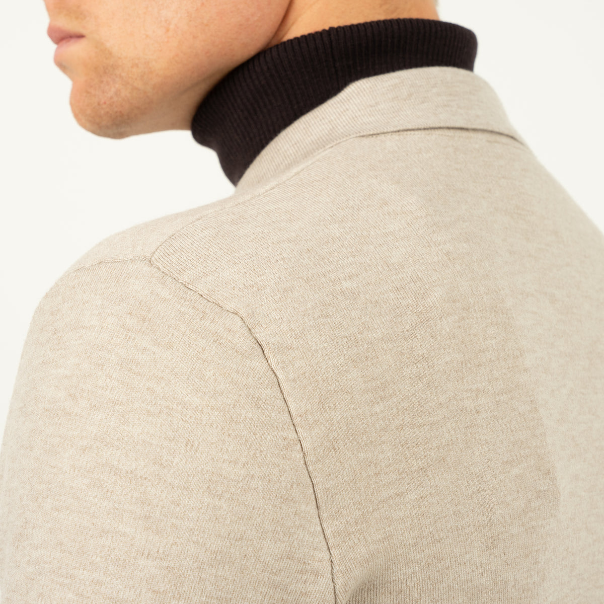 SEVEN DIALS Gebreid Vest met Rits Beige | Wakeley