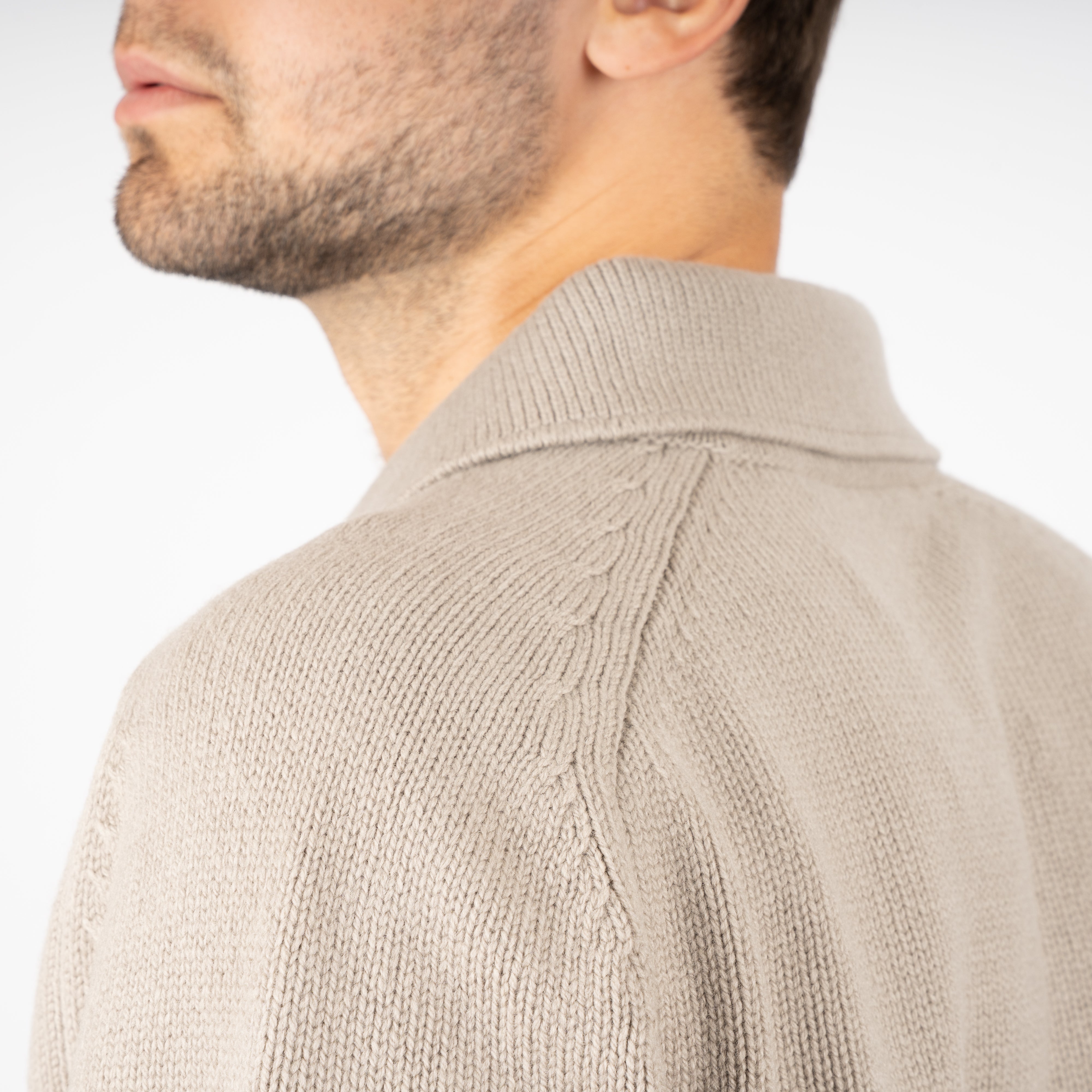 Gran Sasso Gebreid Overshirt Beige | Super Geelong