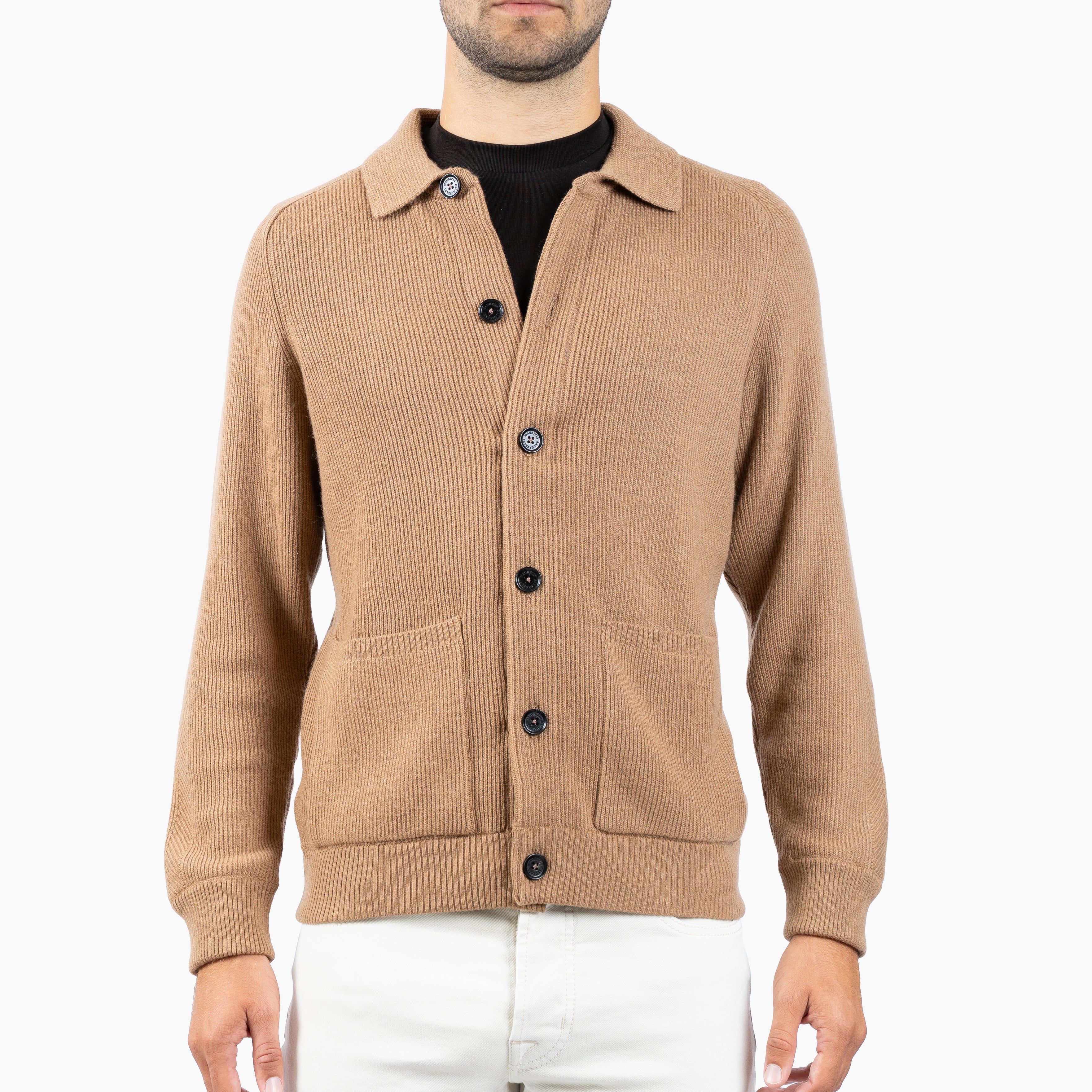 Maurizio Baldassari Overshirt Camel | Chevron Details Blouson