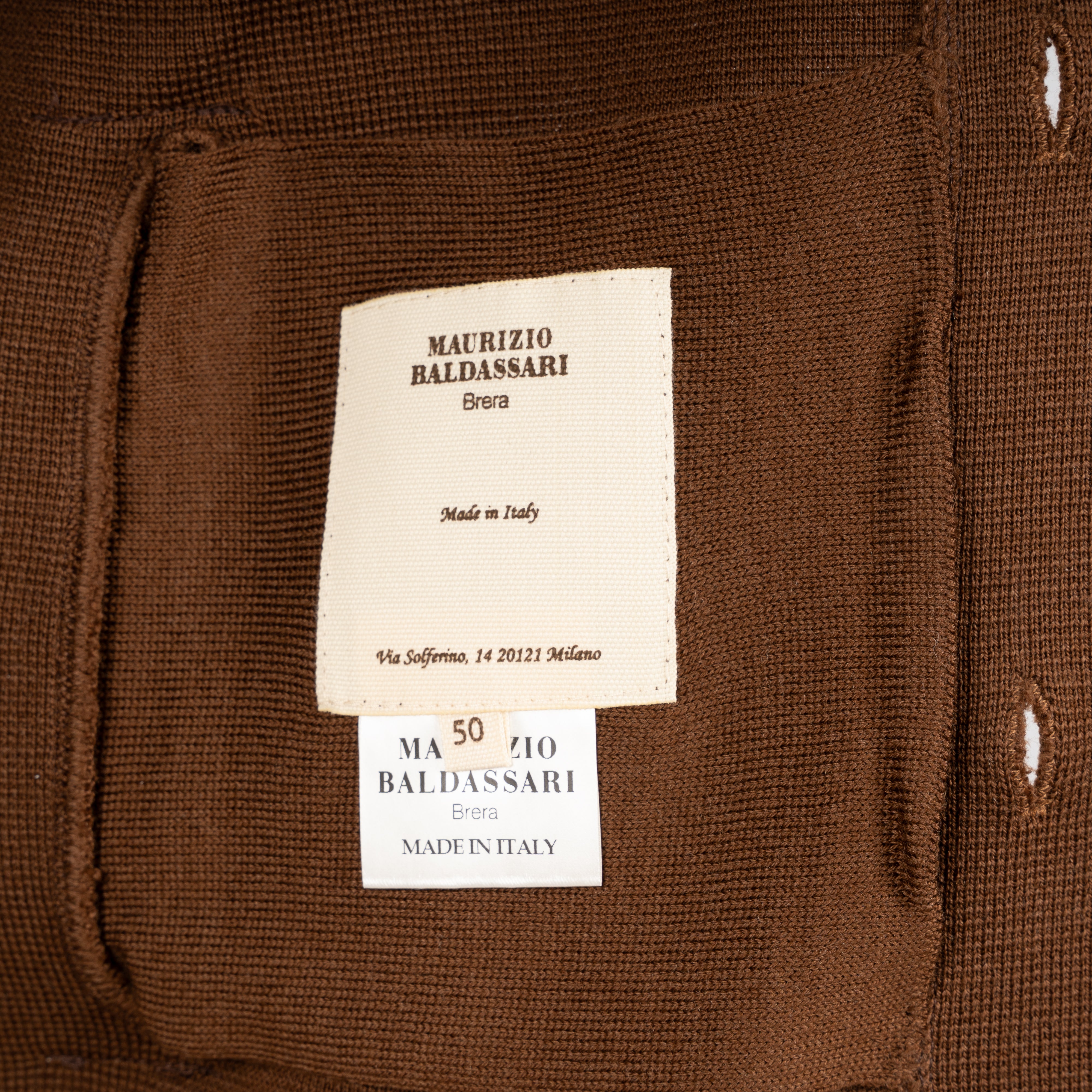 Maurizio Baldassari Gebreid Overshirt Camel | Milano Stitch