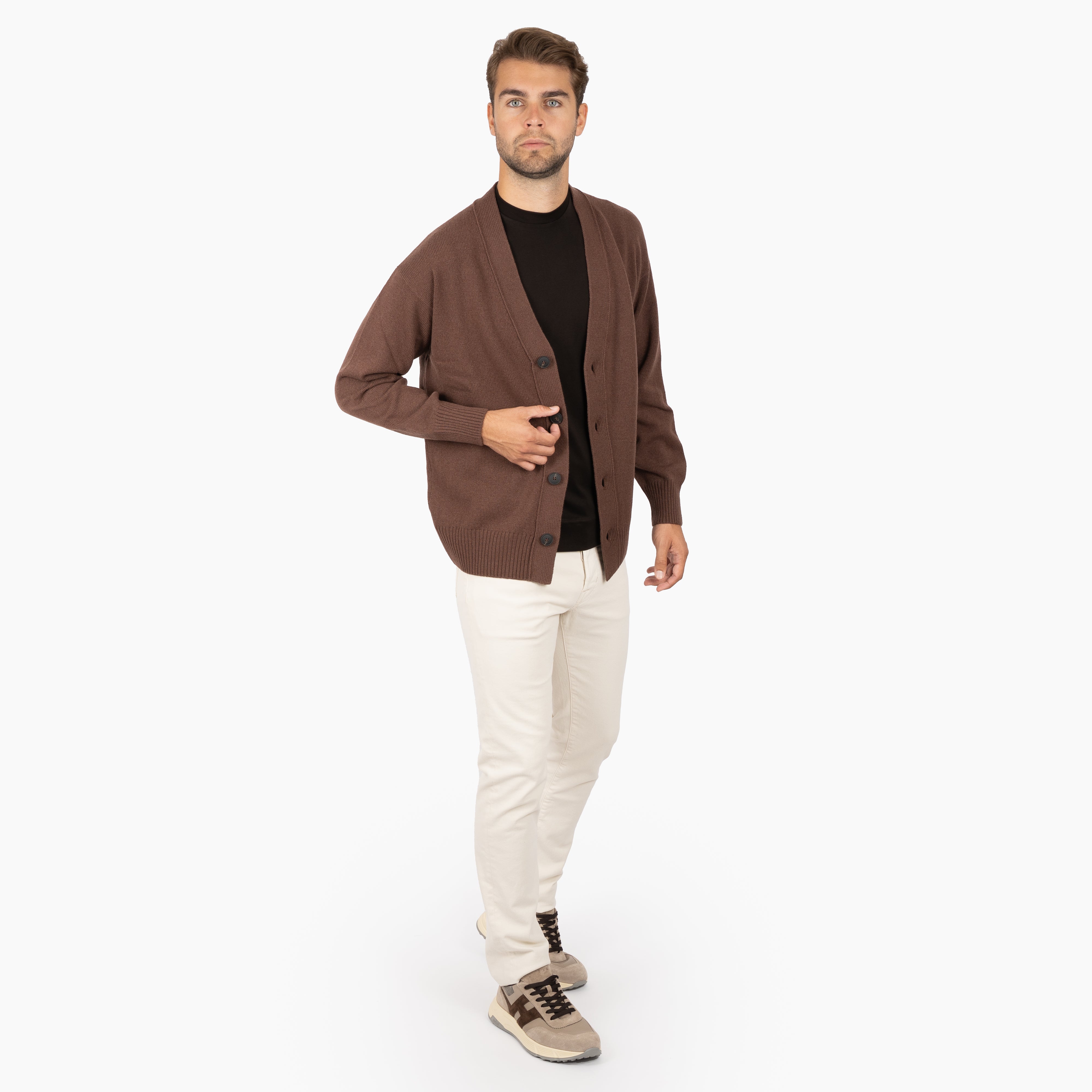 Gran Sasso Cardigan Camel | Super Geelong