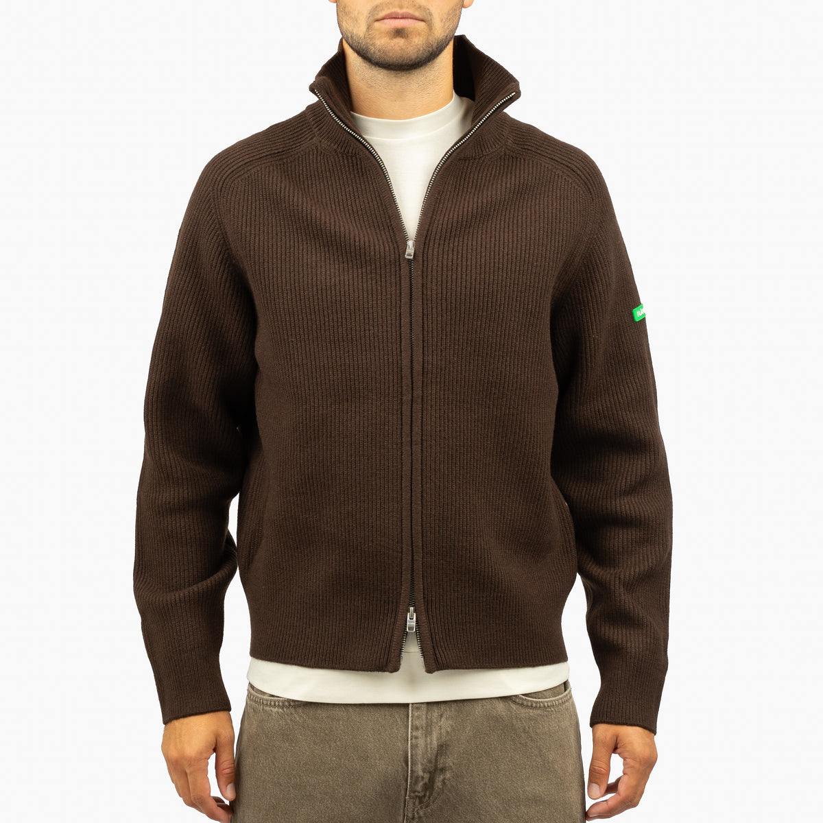 Flaneur Gebreid Vest Bruin | Badge Knit