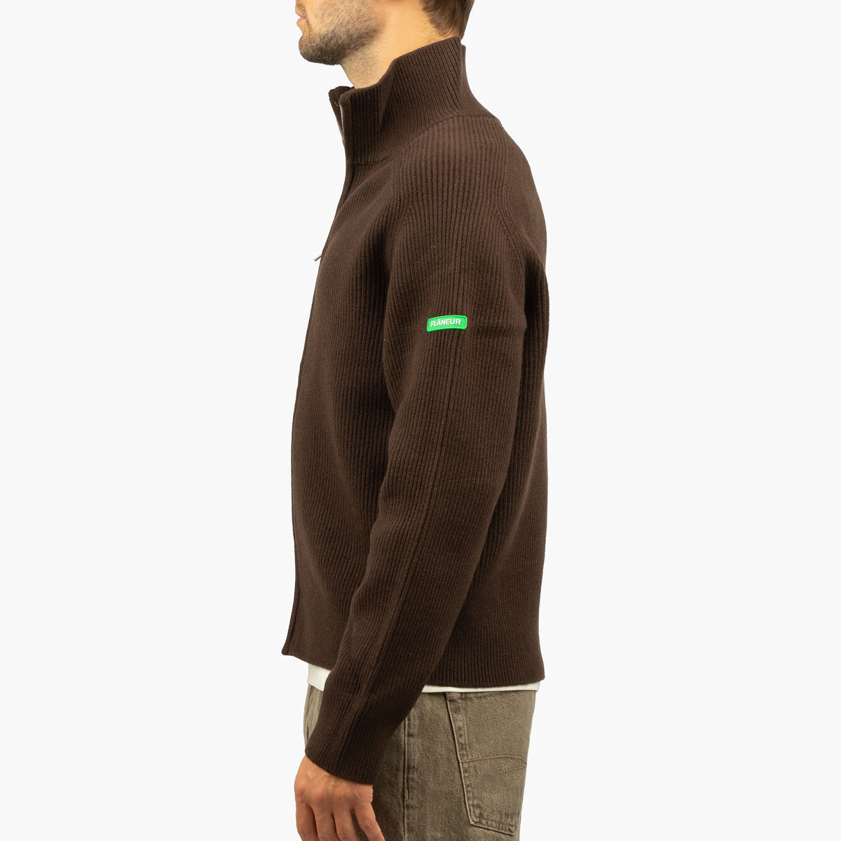 Flaneur Gebreid Vest Bruin | Badge Knit