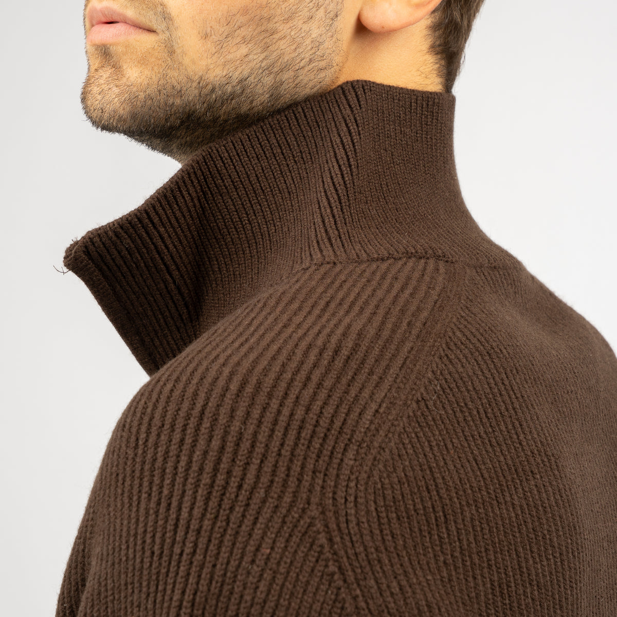 Flaneur Gebreid Vest Bruin | Badge Knit