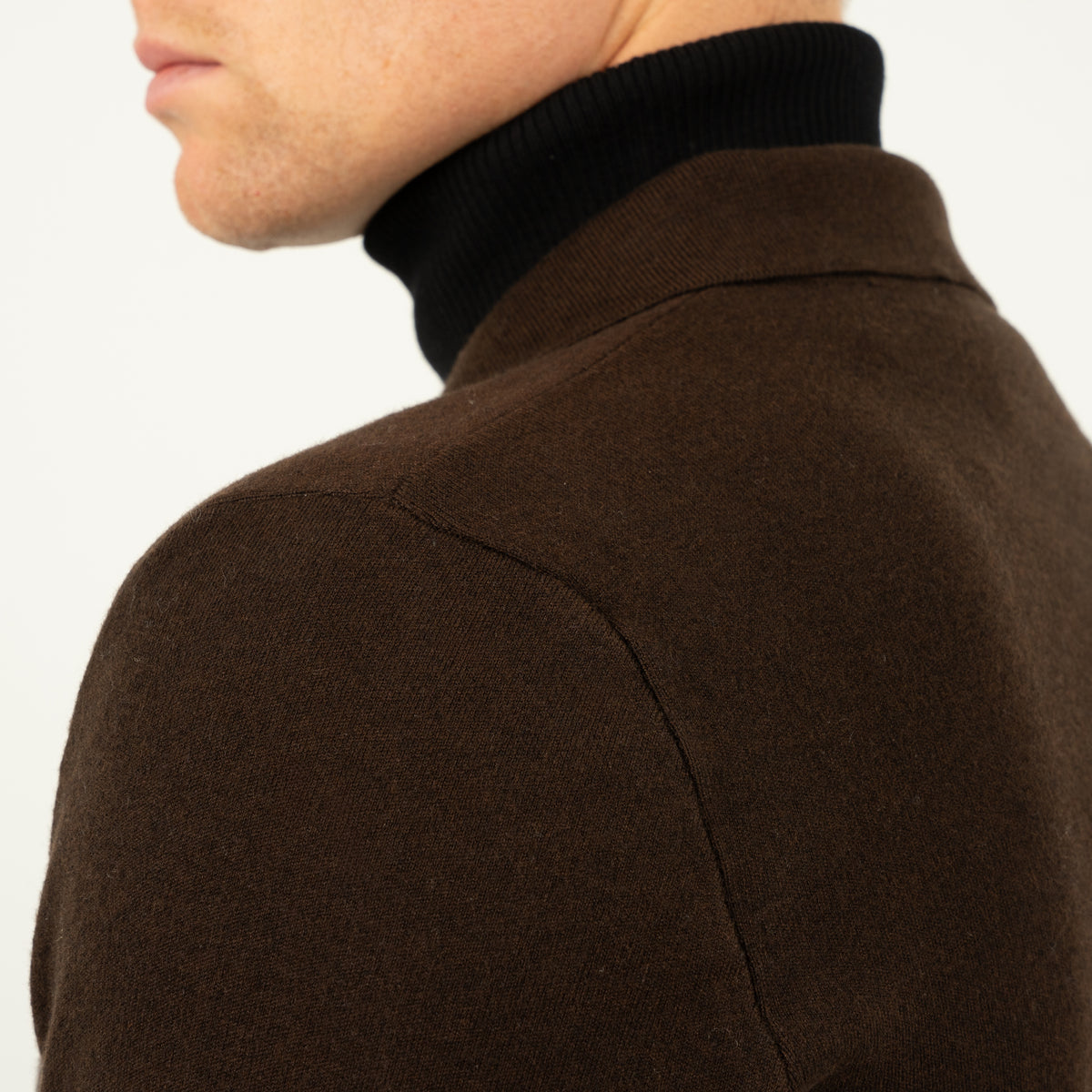 SEVEN DIALS Gebreid Vest met Rits Bruin | Wakeley