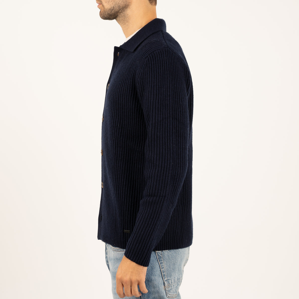 SEVEN DIALS Gebreid Vest met Knopen Blauw | Boston