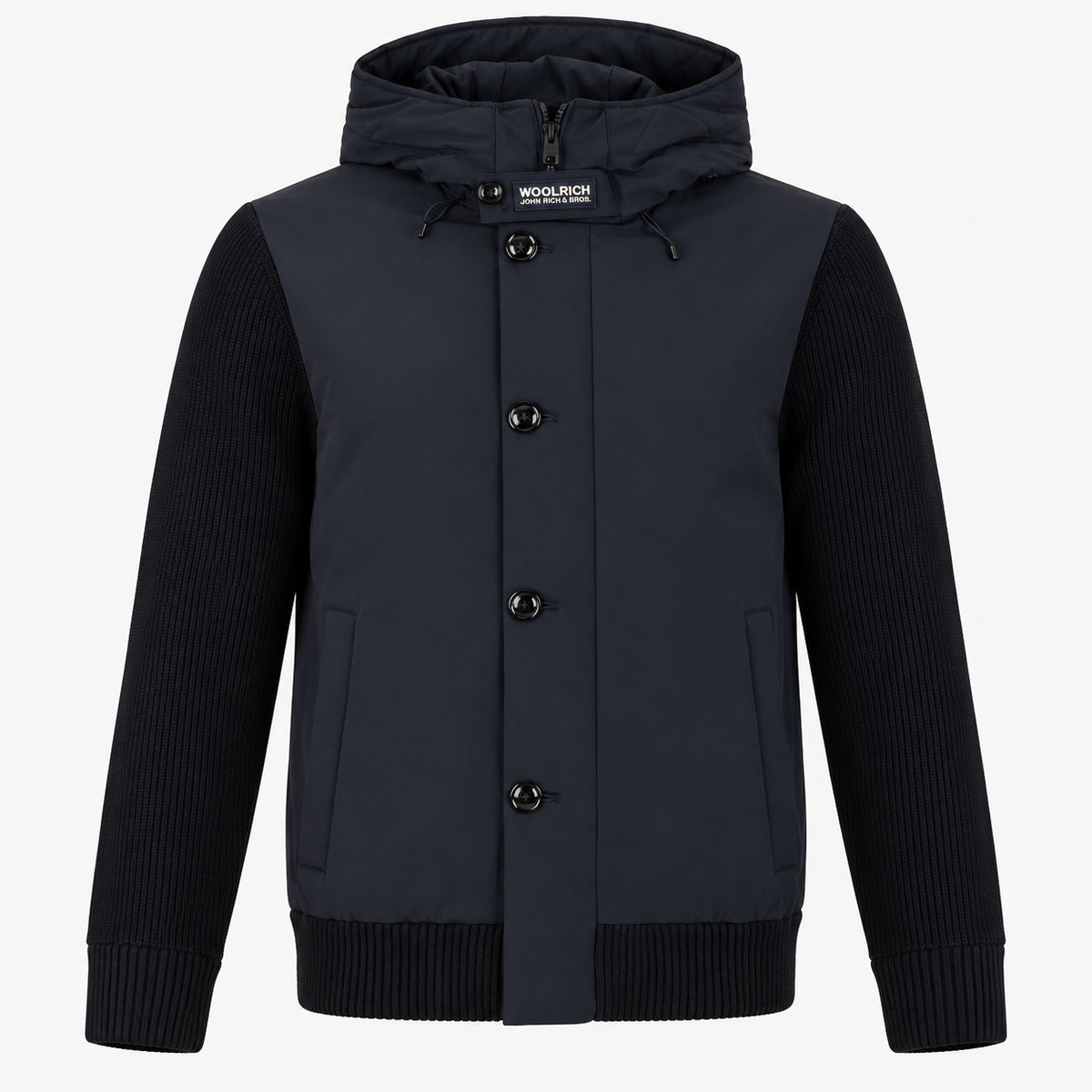 Woolrich Jack Blauw | Stretch Hybrid Mix