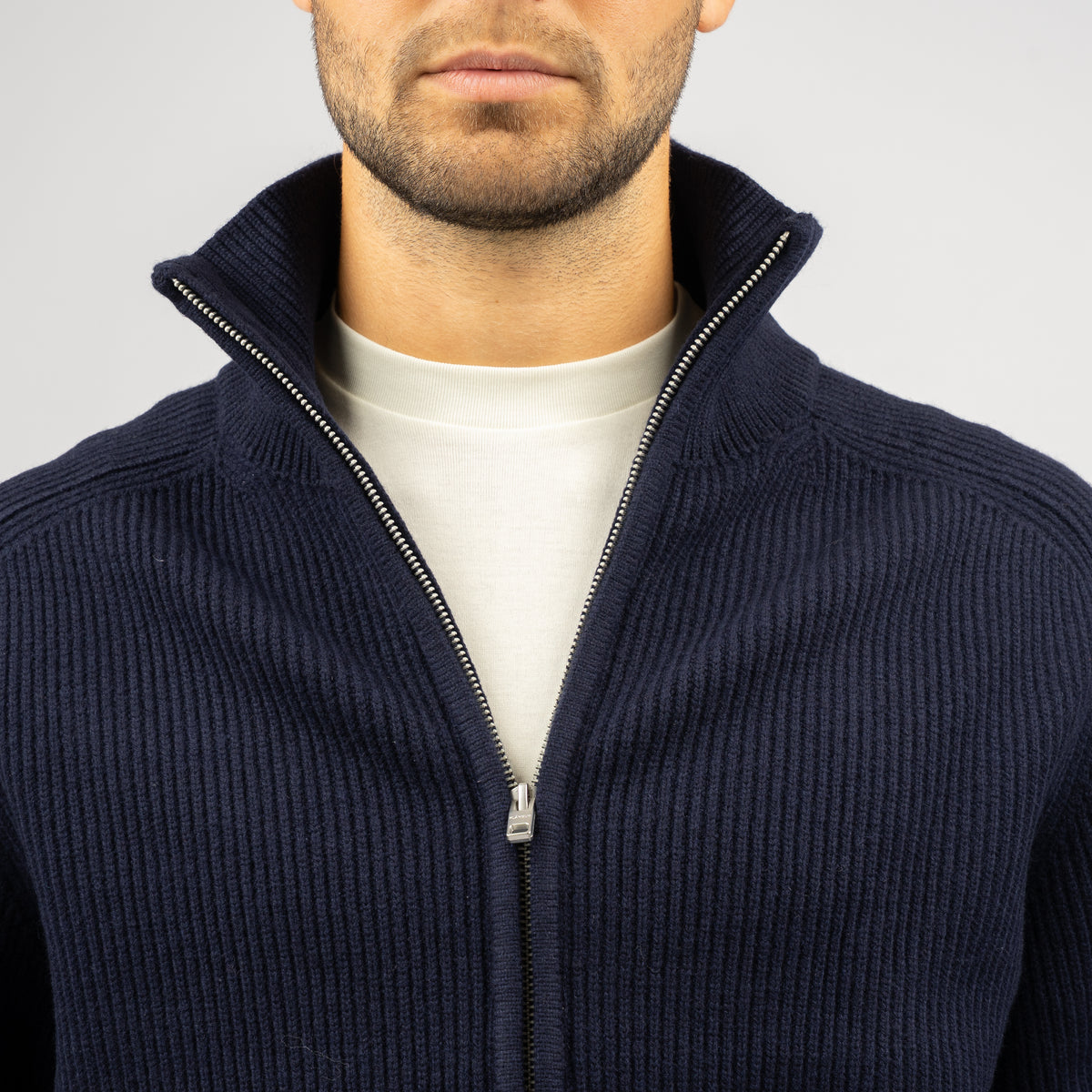 Flaneur Gebreid Vest Blauw | Badge Knit