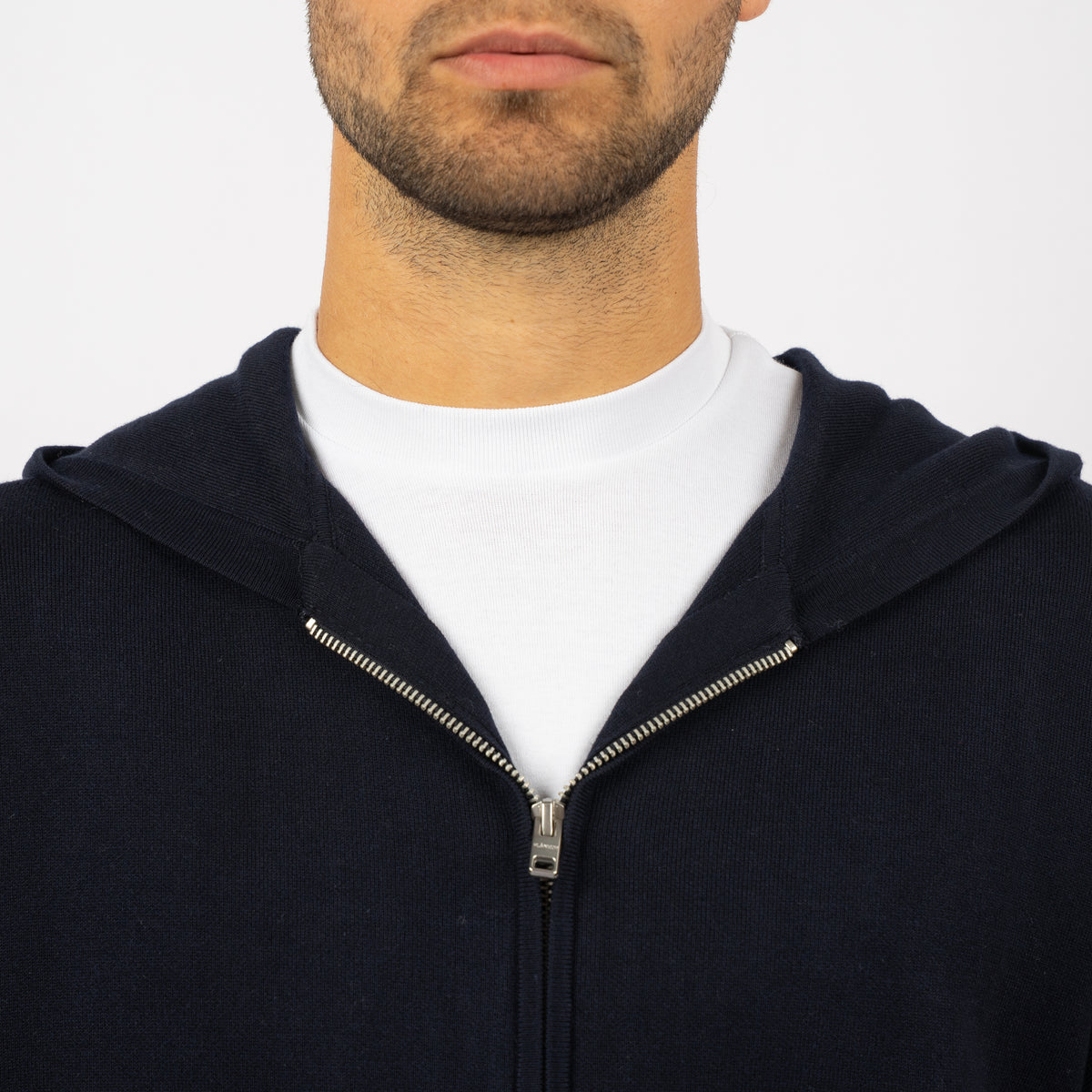Flaneur Gebreid Vest Blauw | Atelier Knit Zip-Up