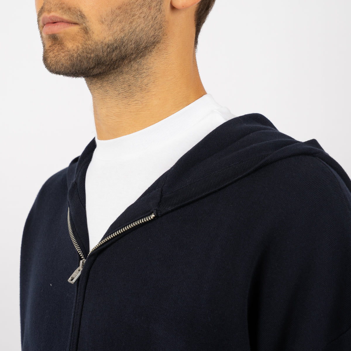 Flaneur Gebreid Vest Blauw | Atelier Knit Zip-Up
