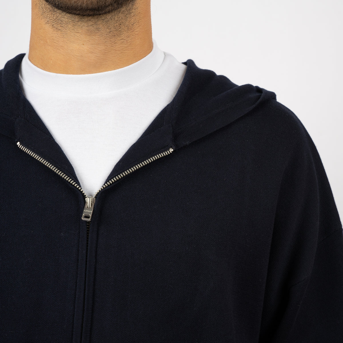 Flaneur Gebreid Vest Blauw | Atelier Knit Zip-Up