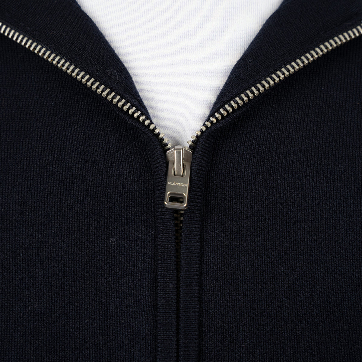 Flaneur Gebreid Vest Blauw | Atelier Knit Zip-Up