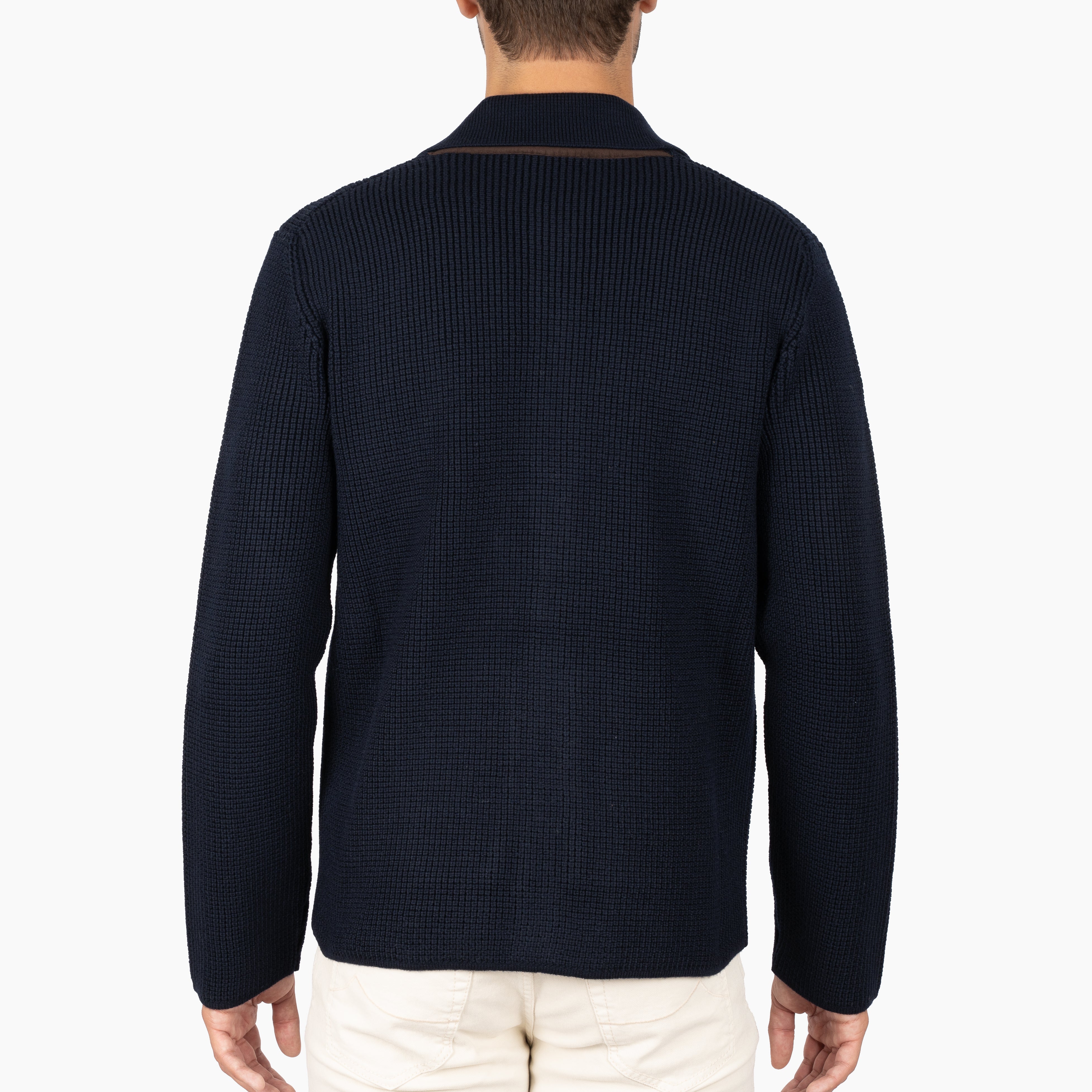 Maurizio Baldassari Gebreid Overshirt Blauw | Light Brenta