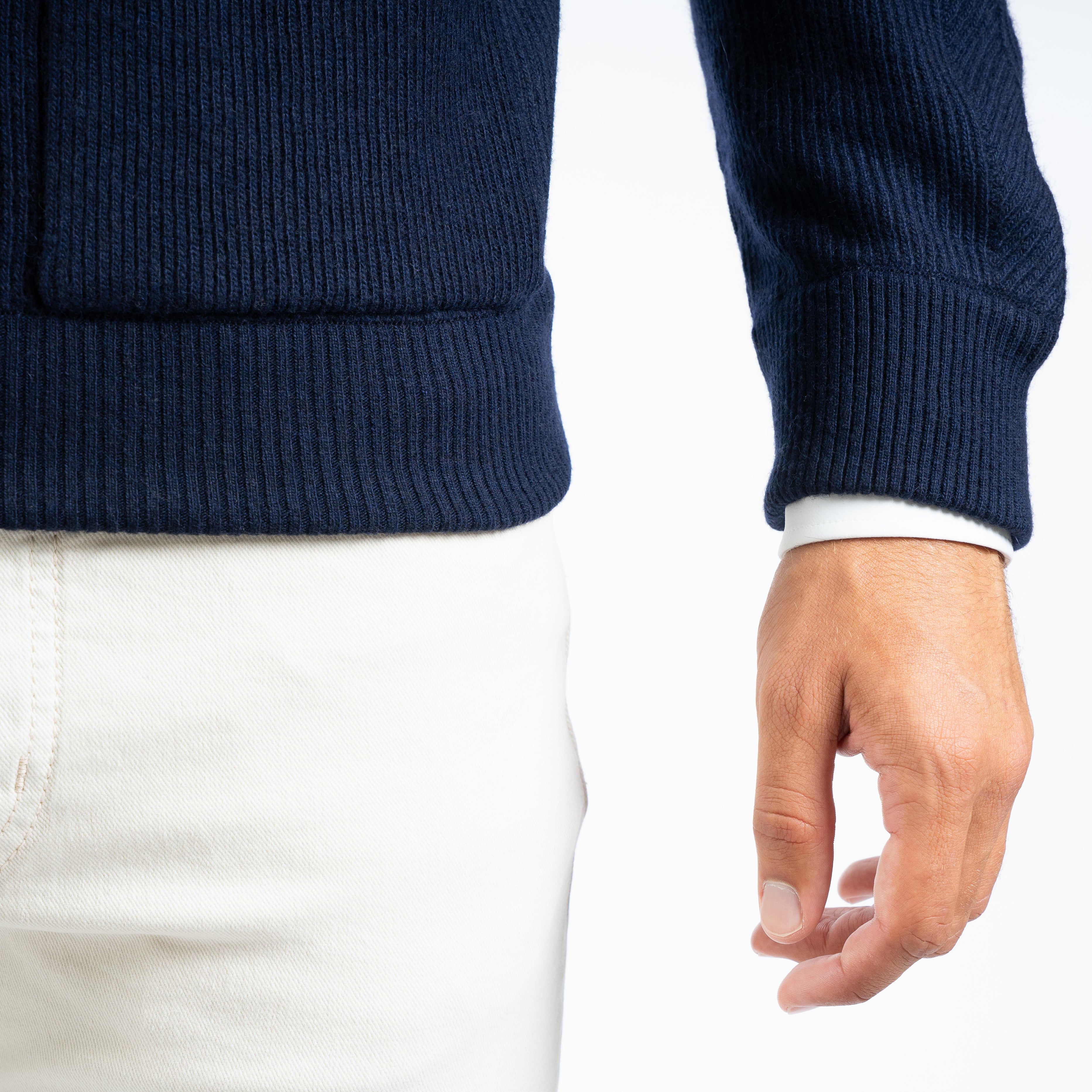 Maurizio Baldassari Overshirt Blauw | Chevron Details Blouson
