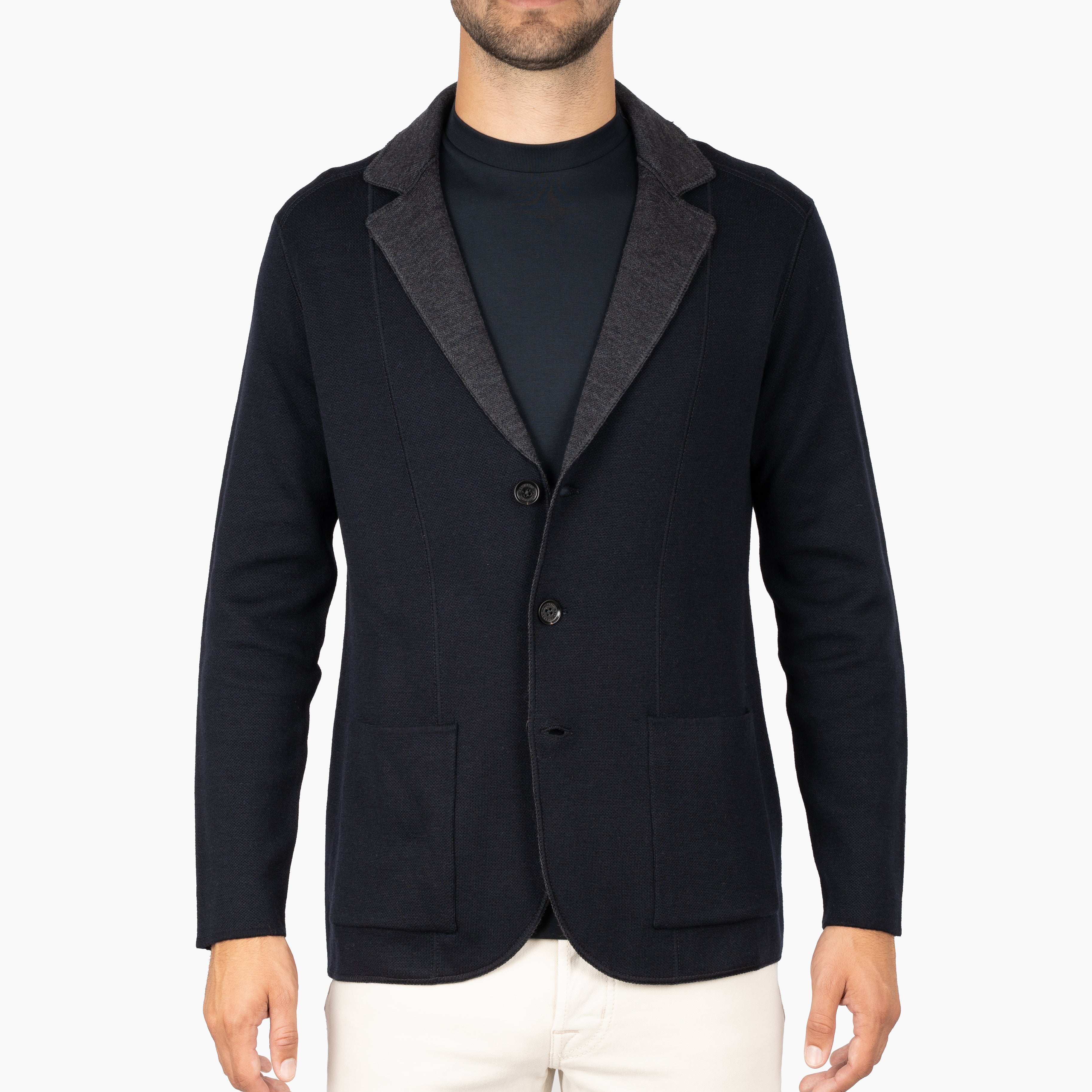 Maurizio Baldassari Gebreid Colbert Blauw | Jamaica Swacket Reversible