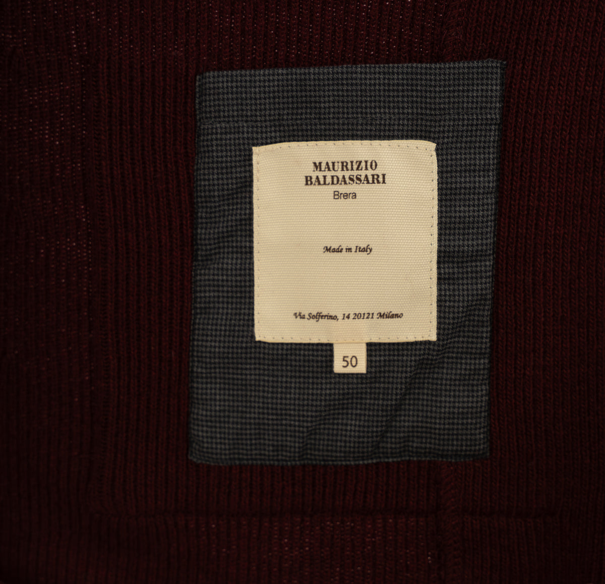 Maurizio Baldassari Knitted Colbert Bordeaux Rood | 2B Swacket