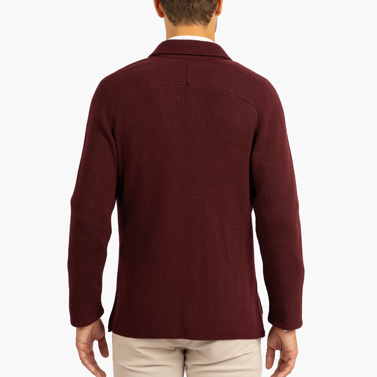Maurizio Baldassari Knitted Colbert Bordeaux Rood | 2B Swacket