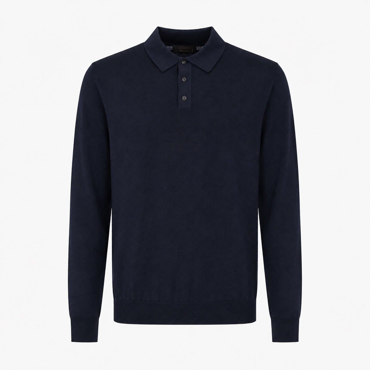 Slowear Gebreide Polo Lange Mouw Blauw | Flexwool