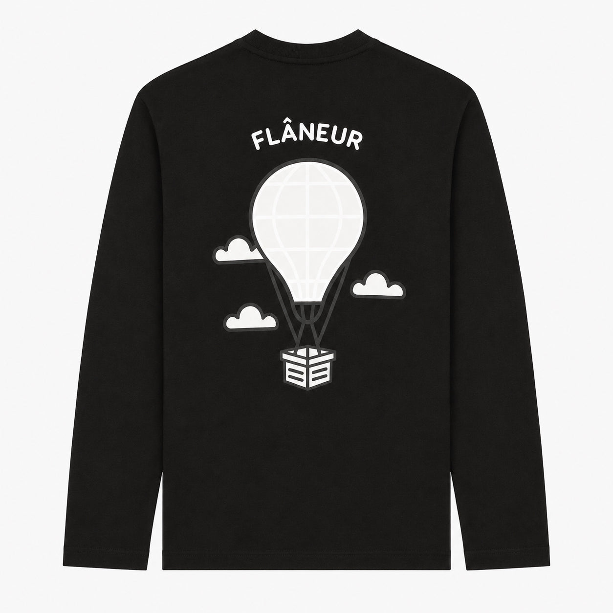 Flaneur Longsleeve Backprint Zwart | Balloon