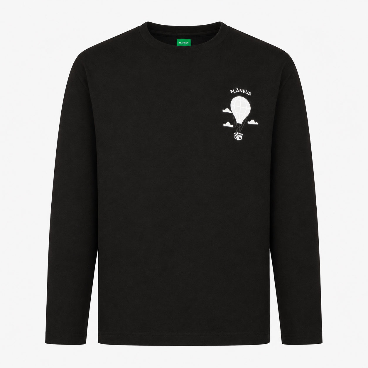 Flaneur Longsleeve Backprint Zwart | Balloon