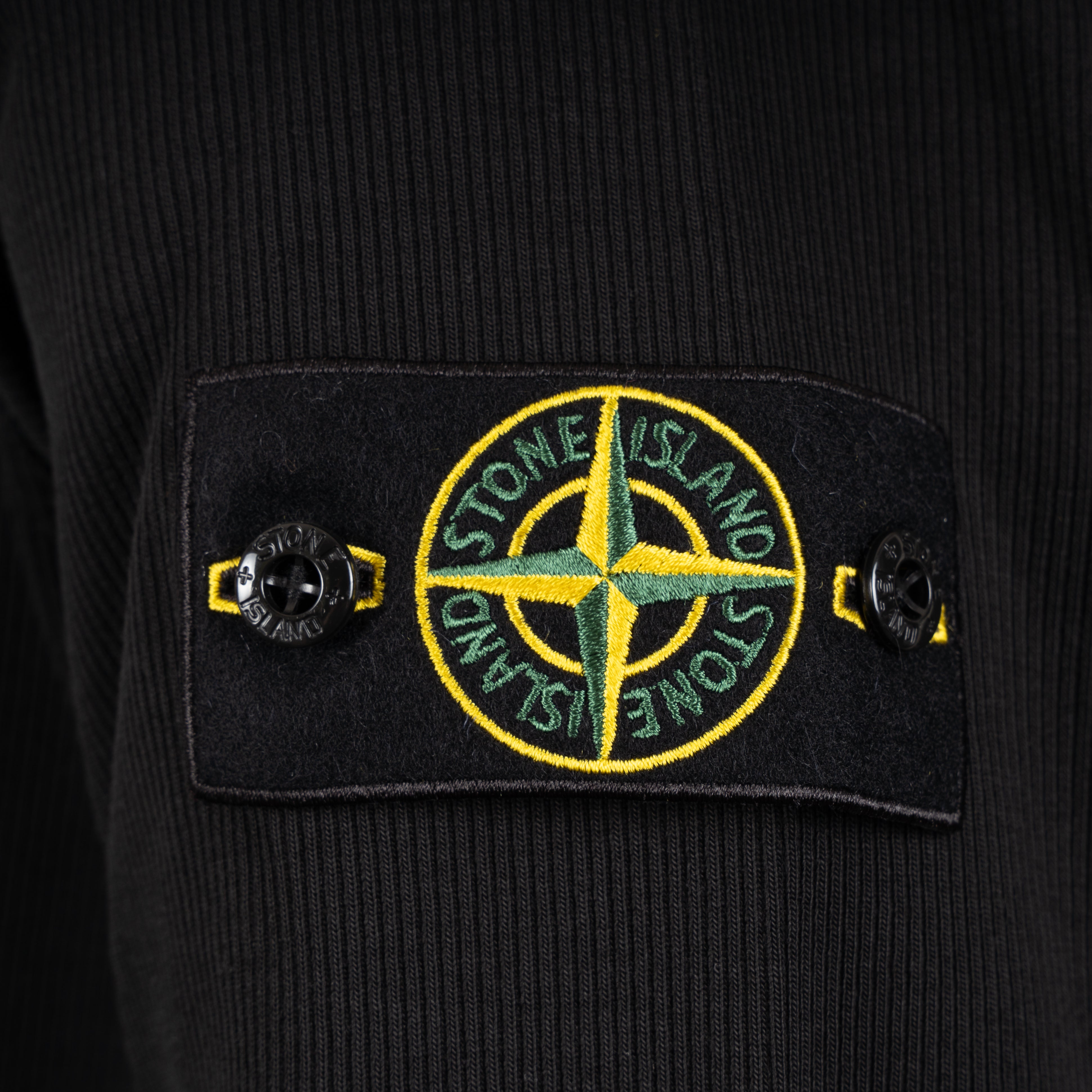 Stone Island Sweater Zwart | Organic Cotton Interlock