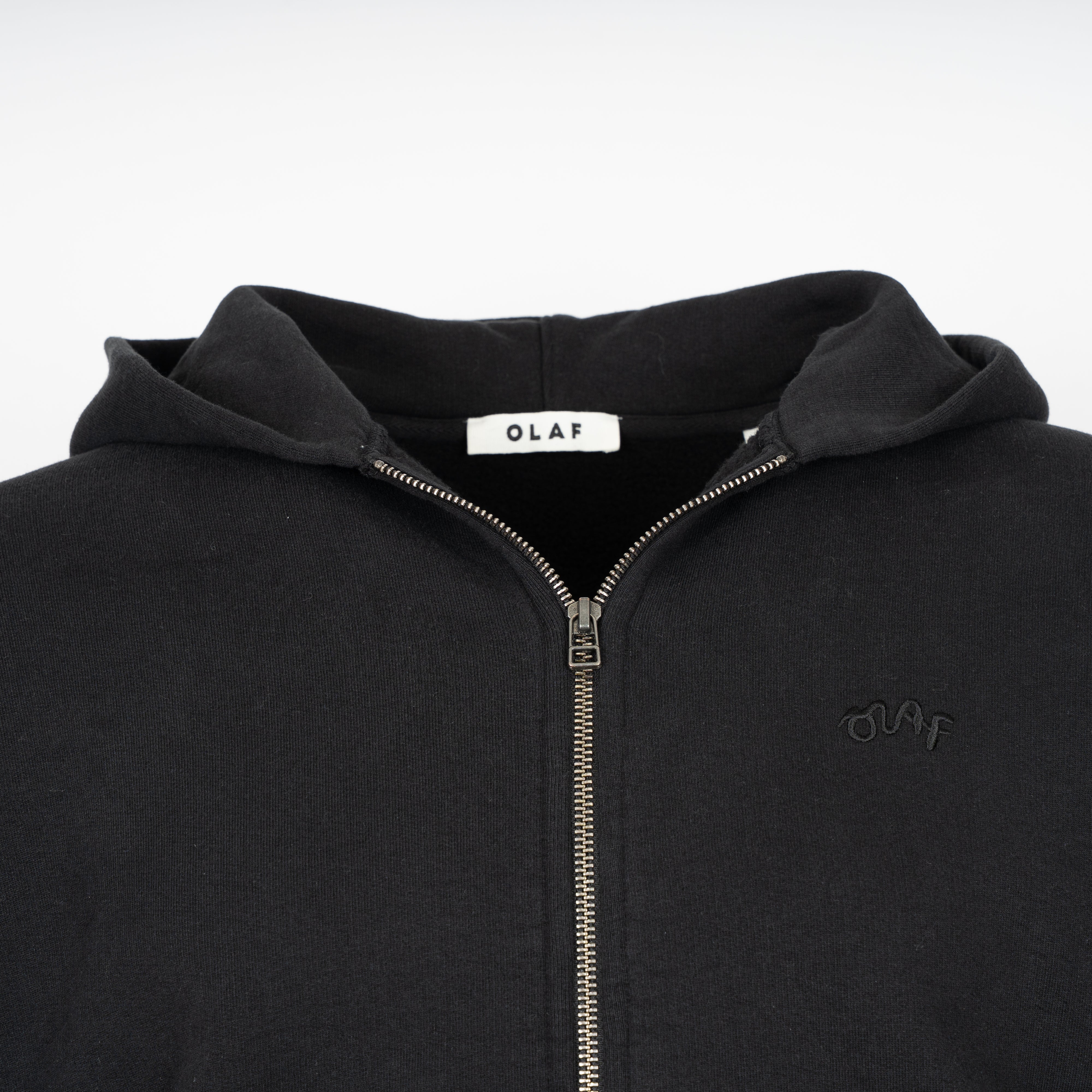 Olaf Vest Zwart | Signature Zip Hoodie