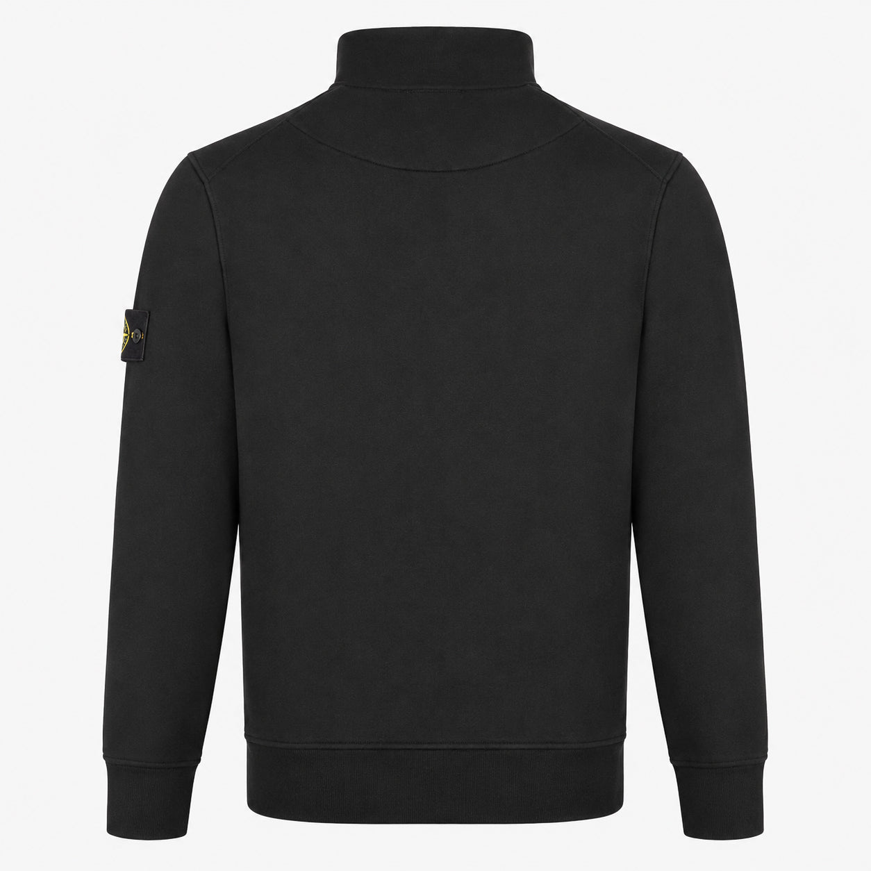 Stone Island Sweater met Rits Zwart | Organic Cotton Fleece