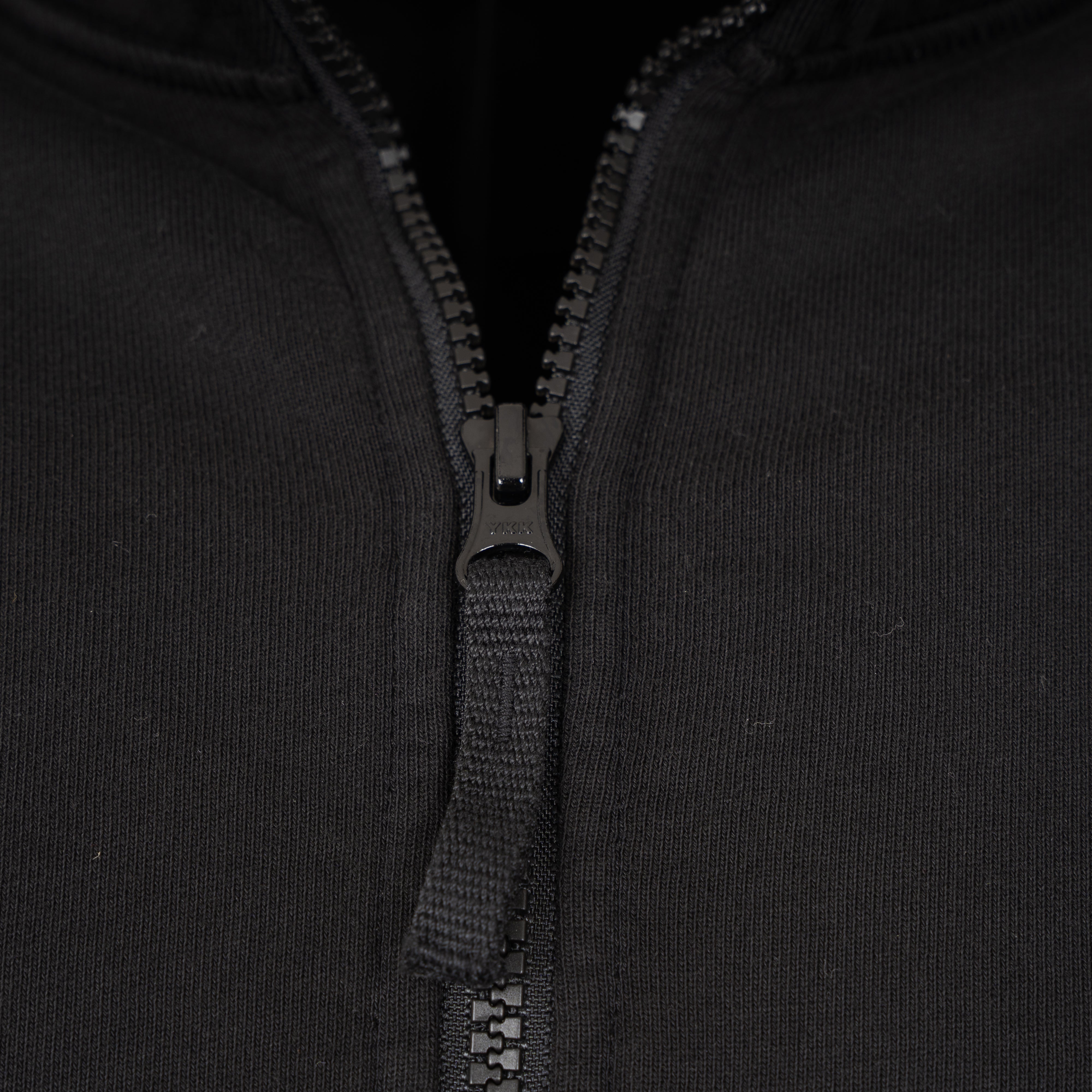 Stone Island Sweater met Rits Zwart | Organic Cotton Fleece