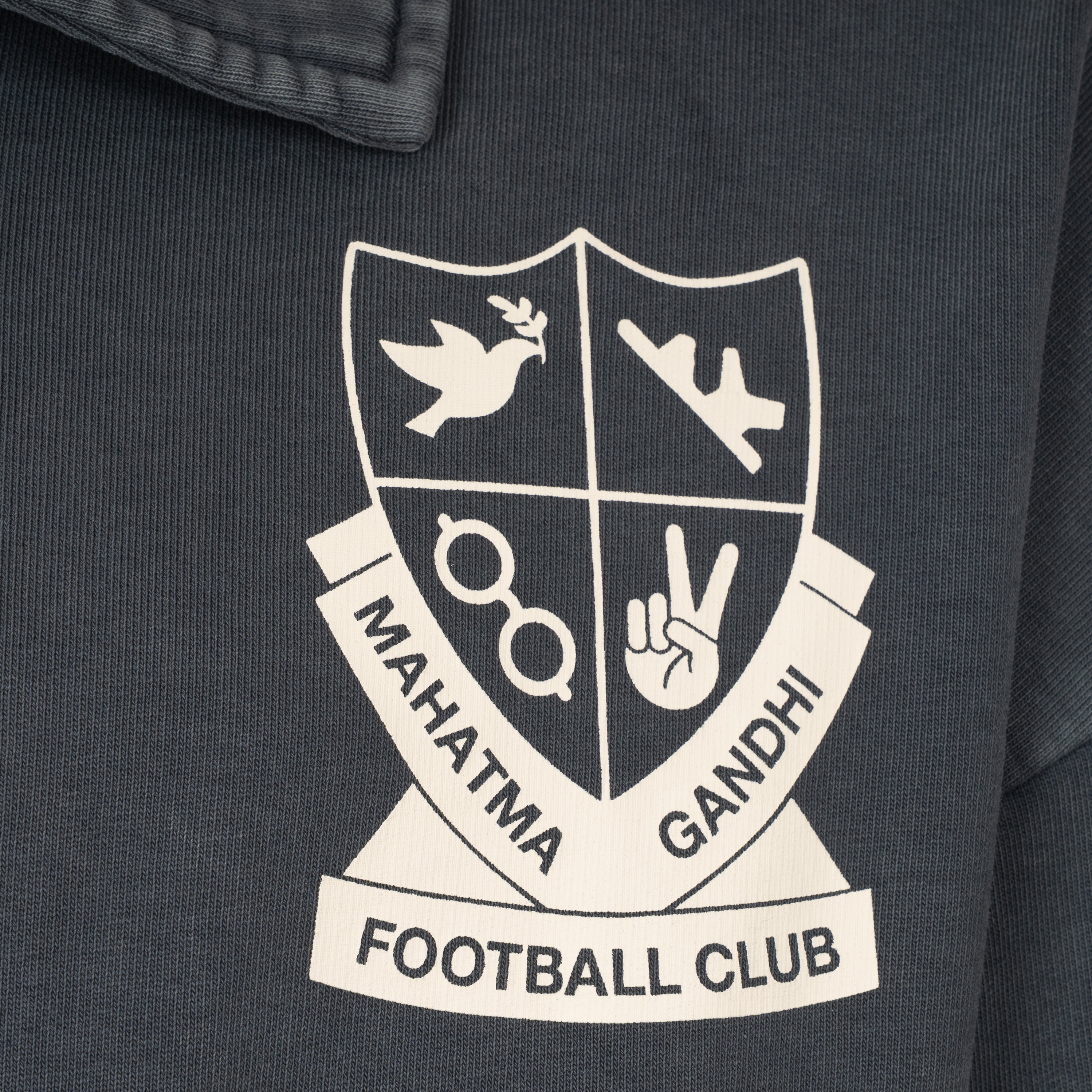 Hopeium Polo Sweater Verwassen Grijs | Football Gandhi