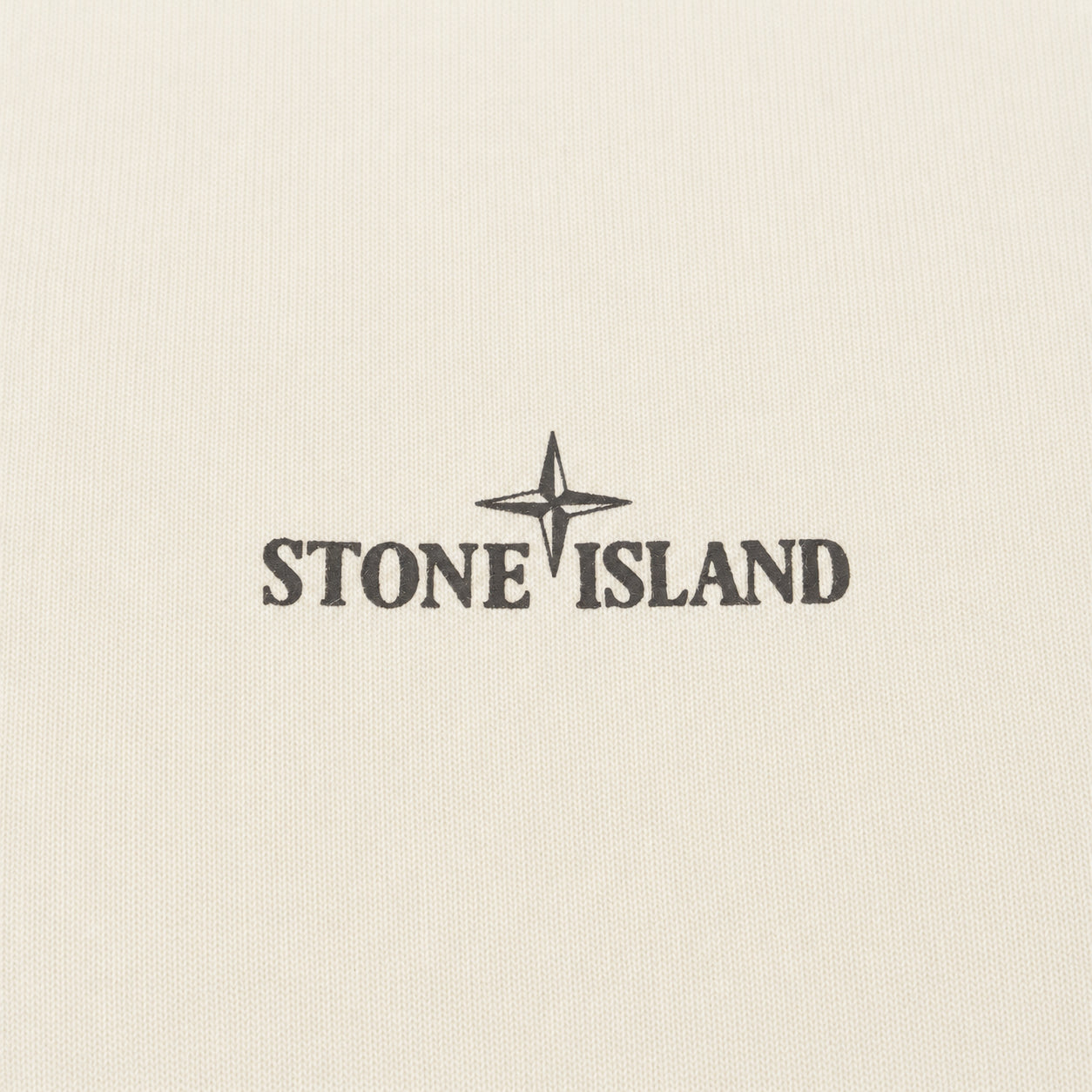 Stone Island Sweater Backprint Beige | Organic Cotton Fleece