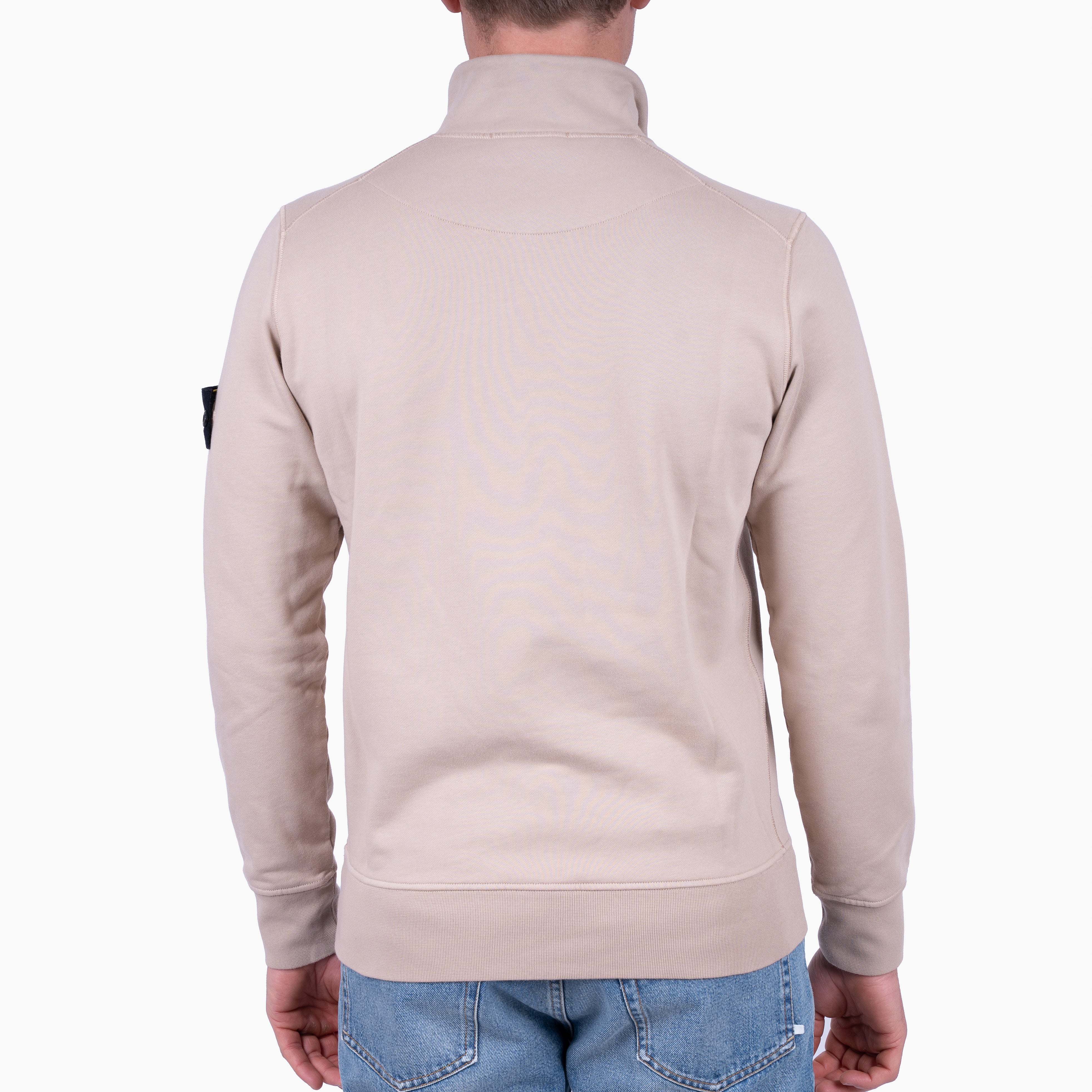 Stone Island Sweater met Rits Zand | Cotton Fleece