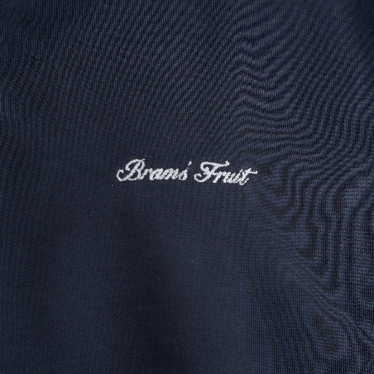Bram's Fruit Sweater met Rits Blauw | Script Logo