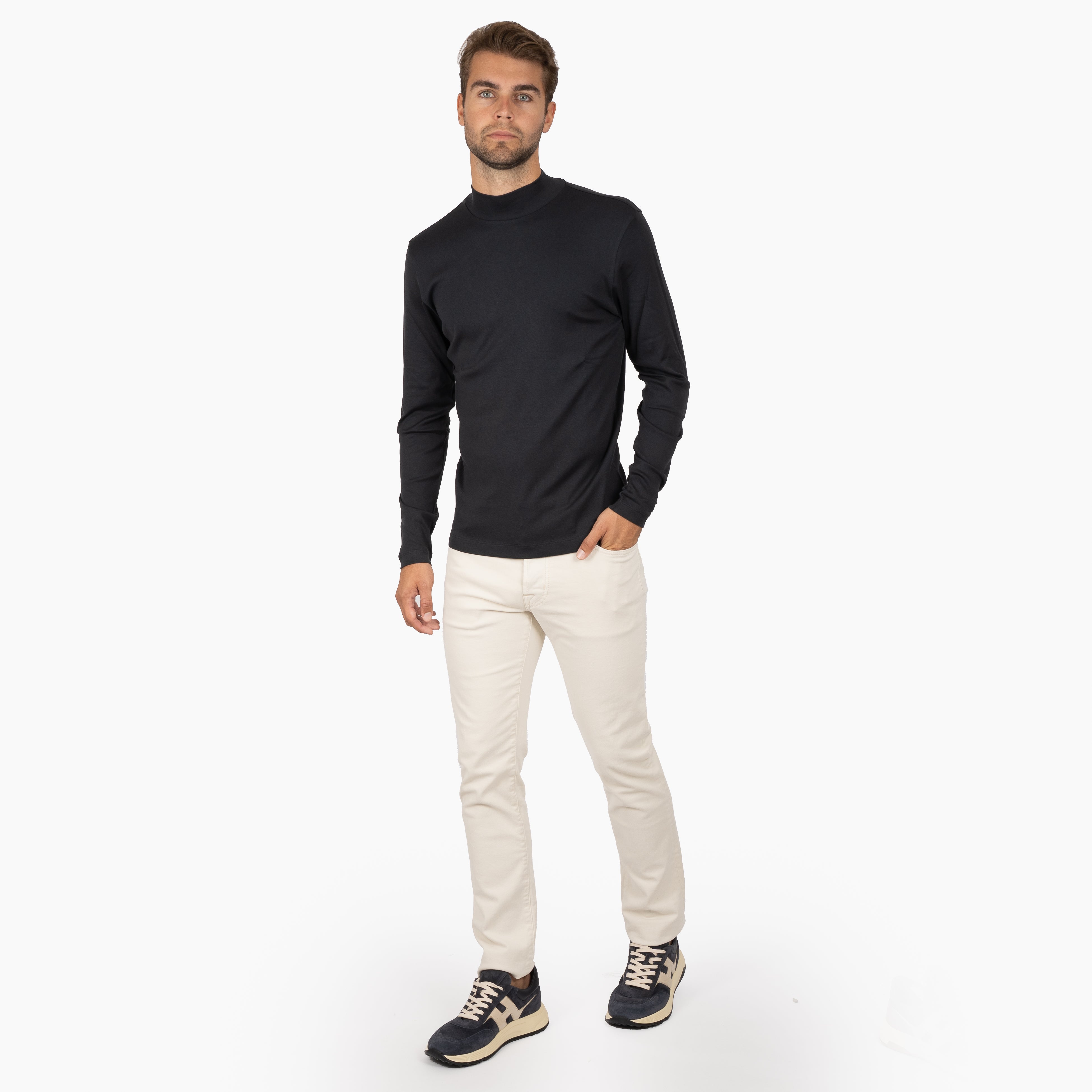 Stefan Brandt Turtleneck Trui Blauw | Eli Turtle LA 30