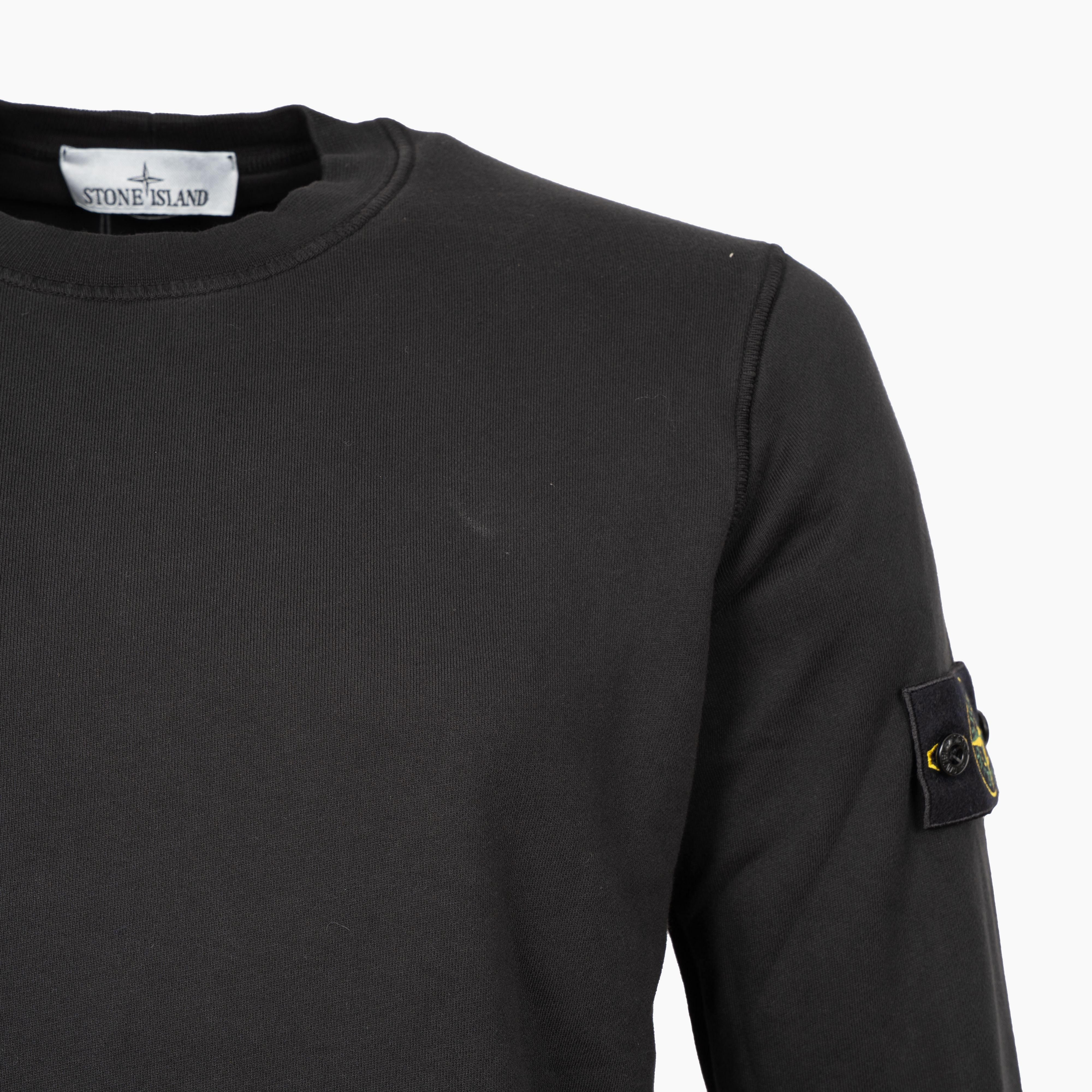 Stone Island Sweater Zwart | Organic Cotton Fleece
