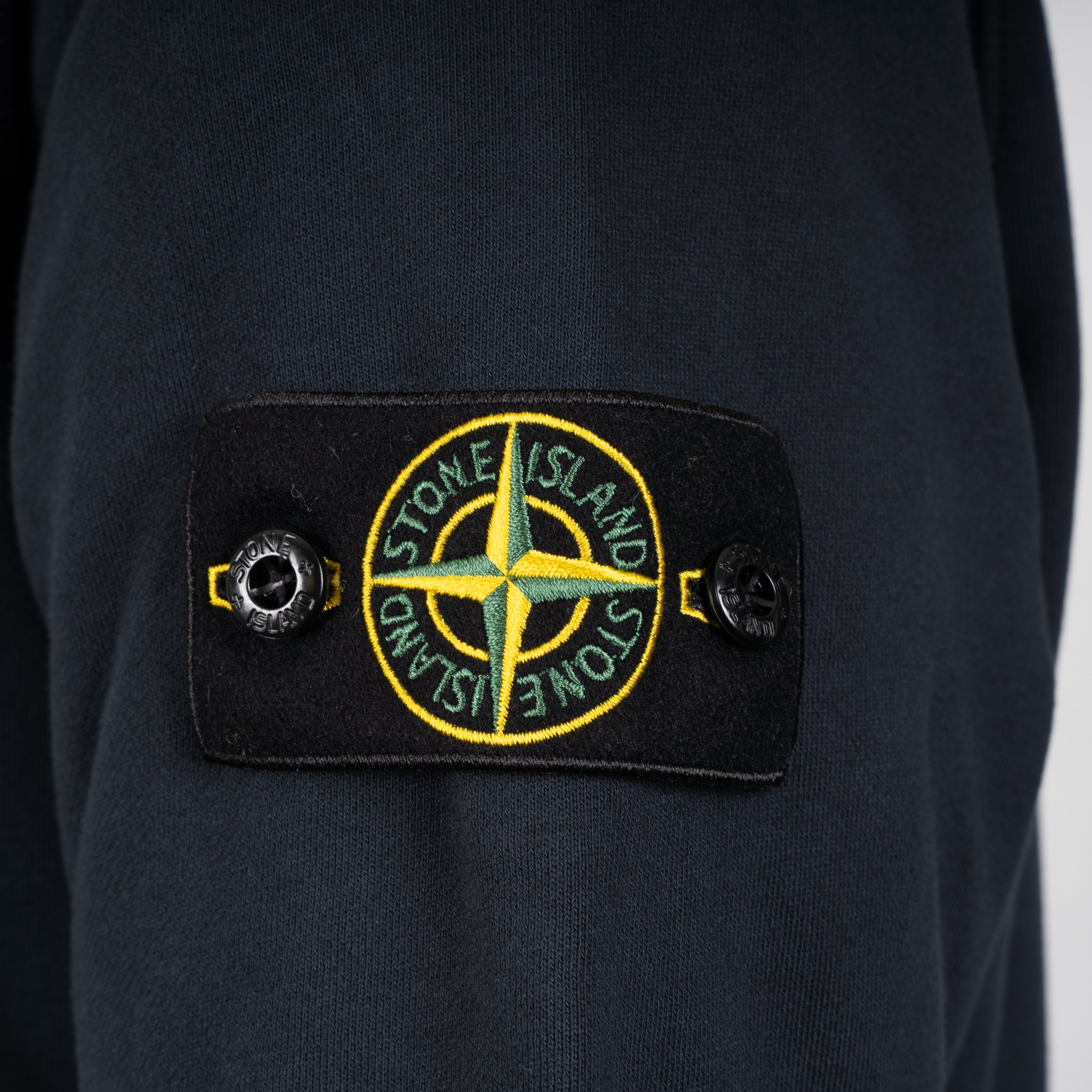 Stone Island Sweater met Rits Blauw | Organic Cotton Fleece