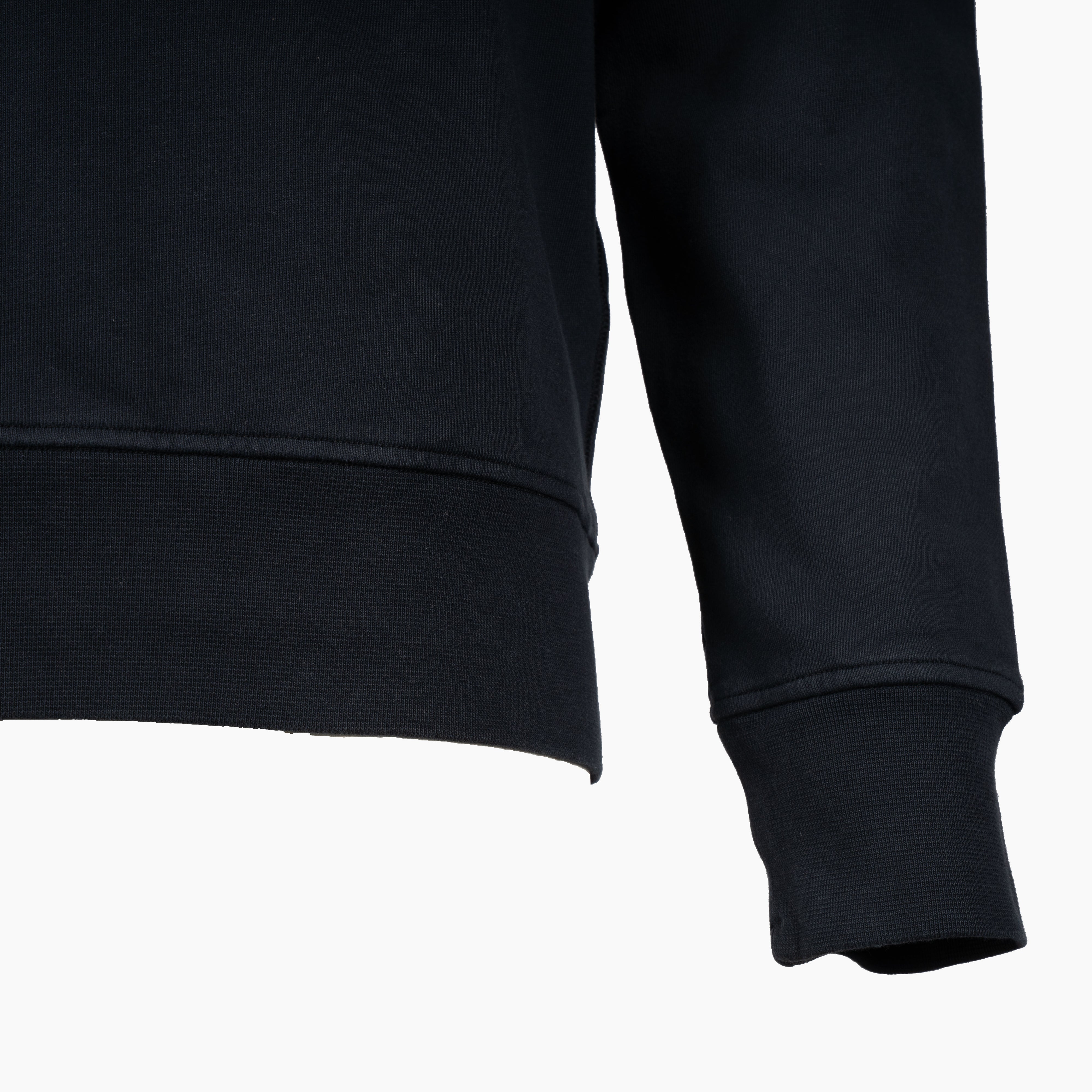 Stone Island Sweater met Rits Blauw | Organic Cotton Fleece