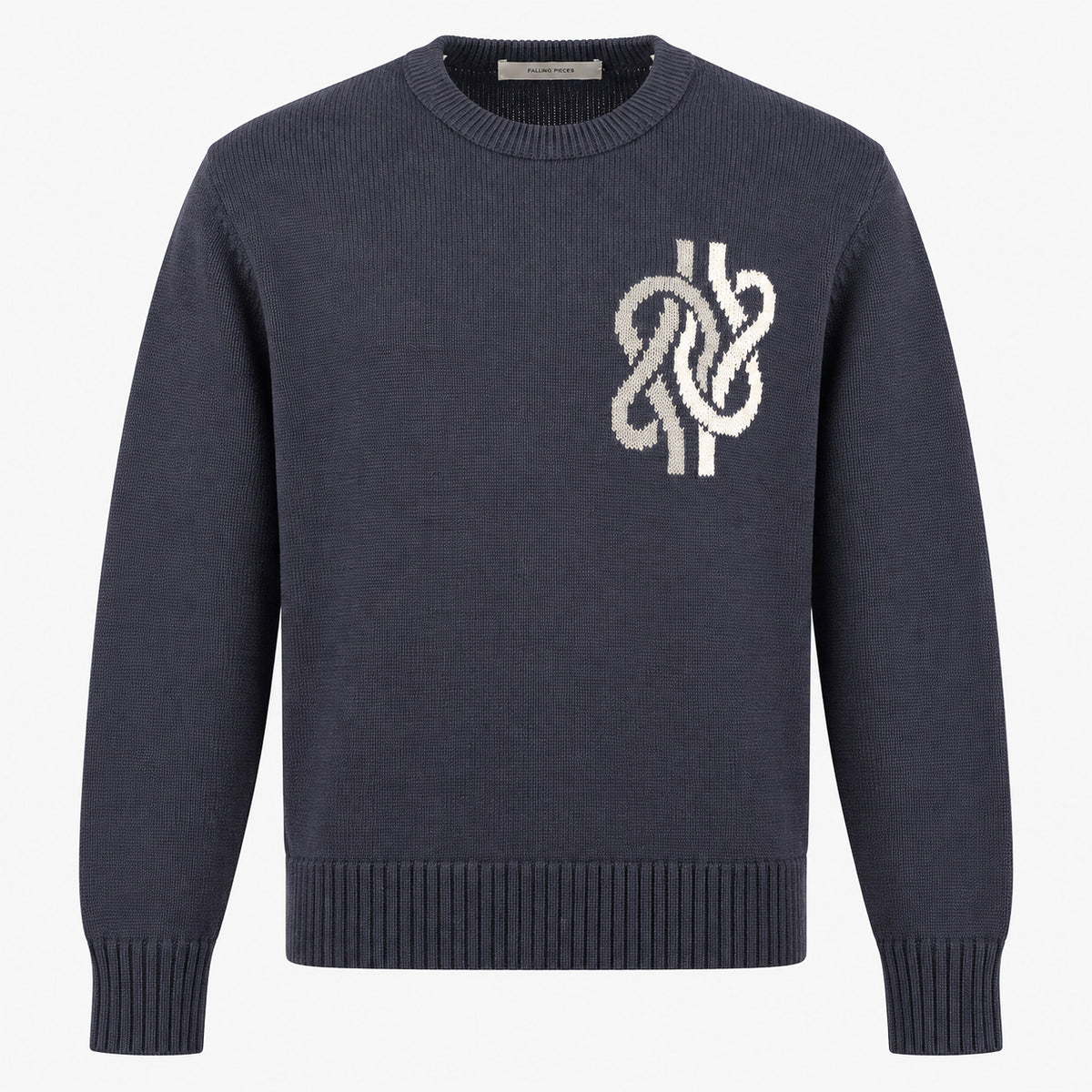 Filling Pieces Gebreide Trui Blauw | Knit Sweater Knot