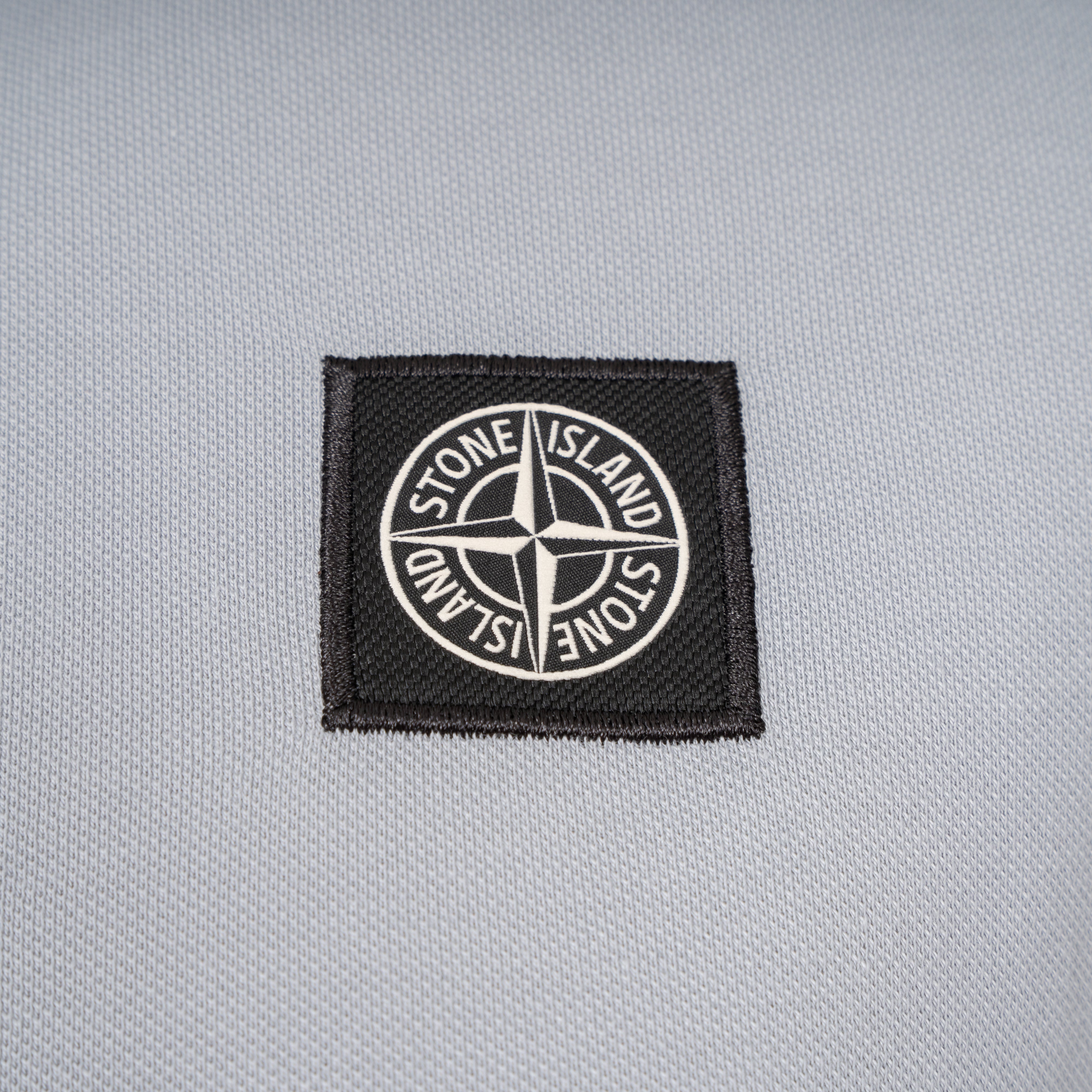 Stone Island Polo Grijs/Blauw | Organic Cotton Piqué