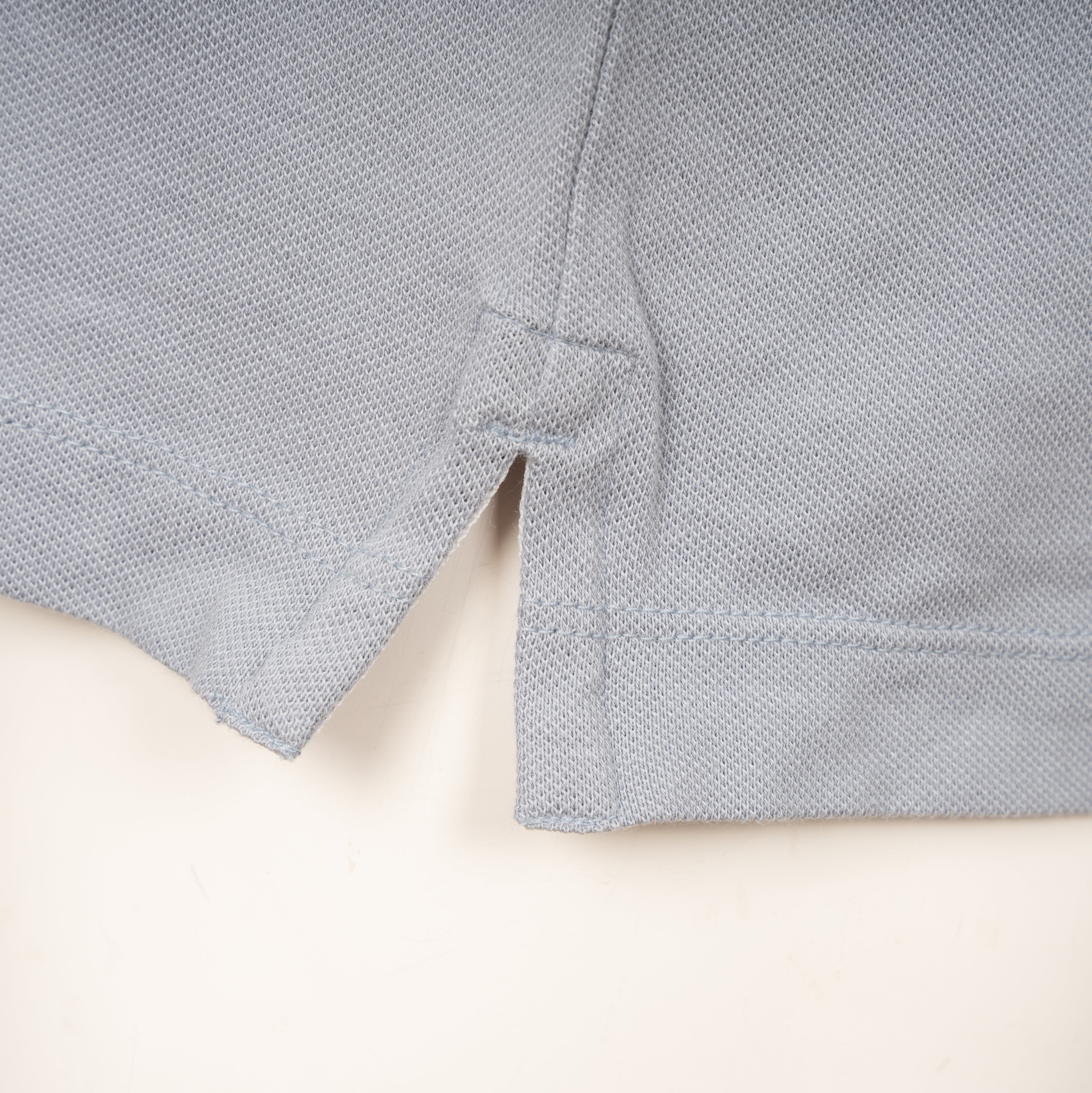 Stone Island Polo Grijs/Blauw | Organic Cotton Piqué