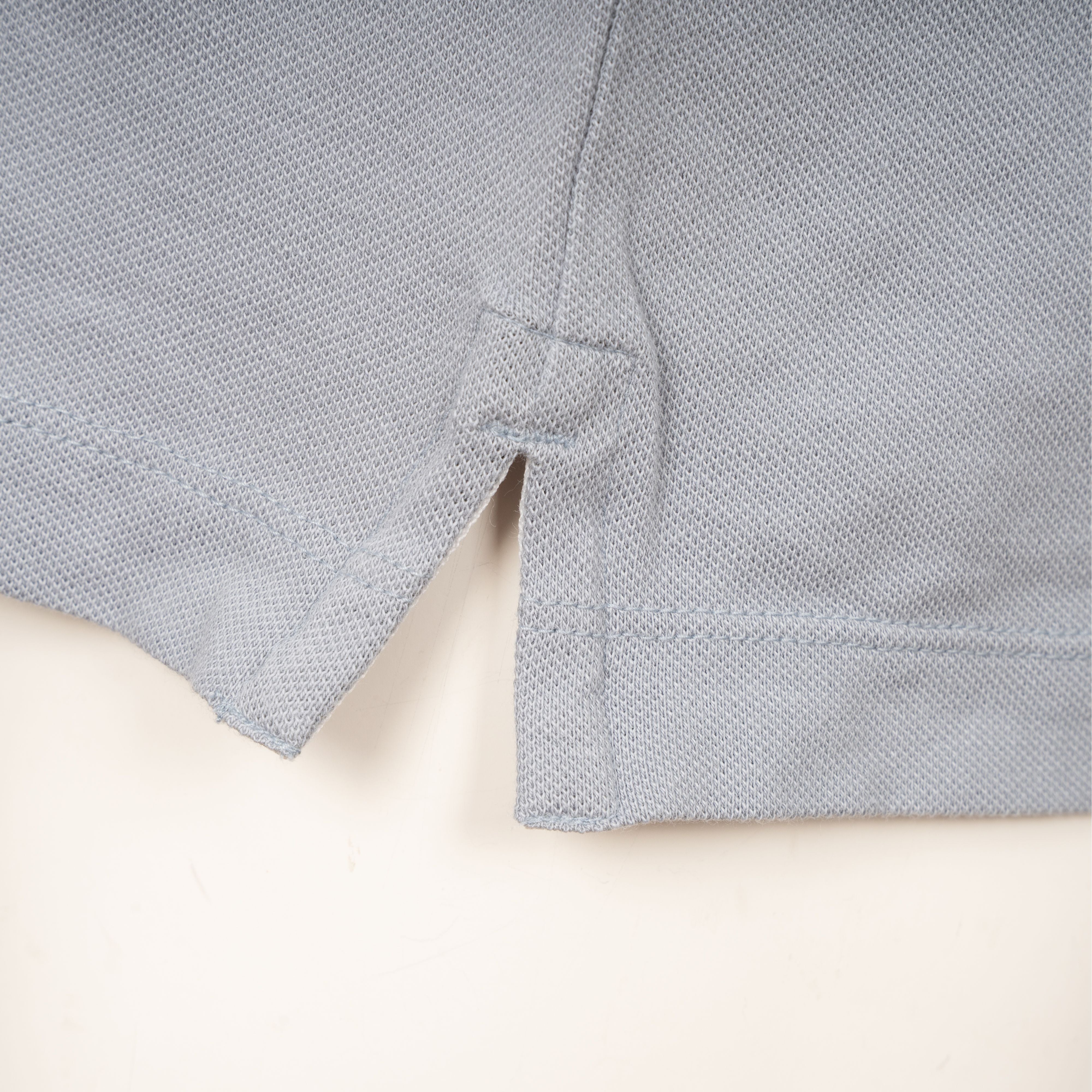 Stone Island Polo Grijs/Blauw | Organic Cotton Piqué